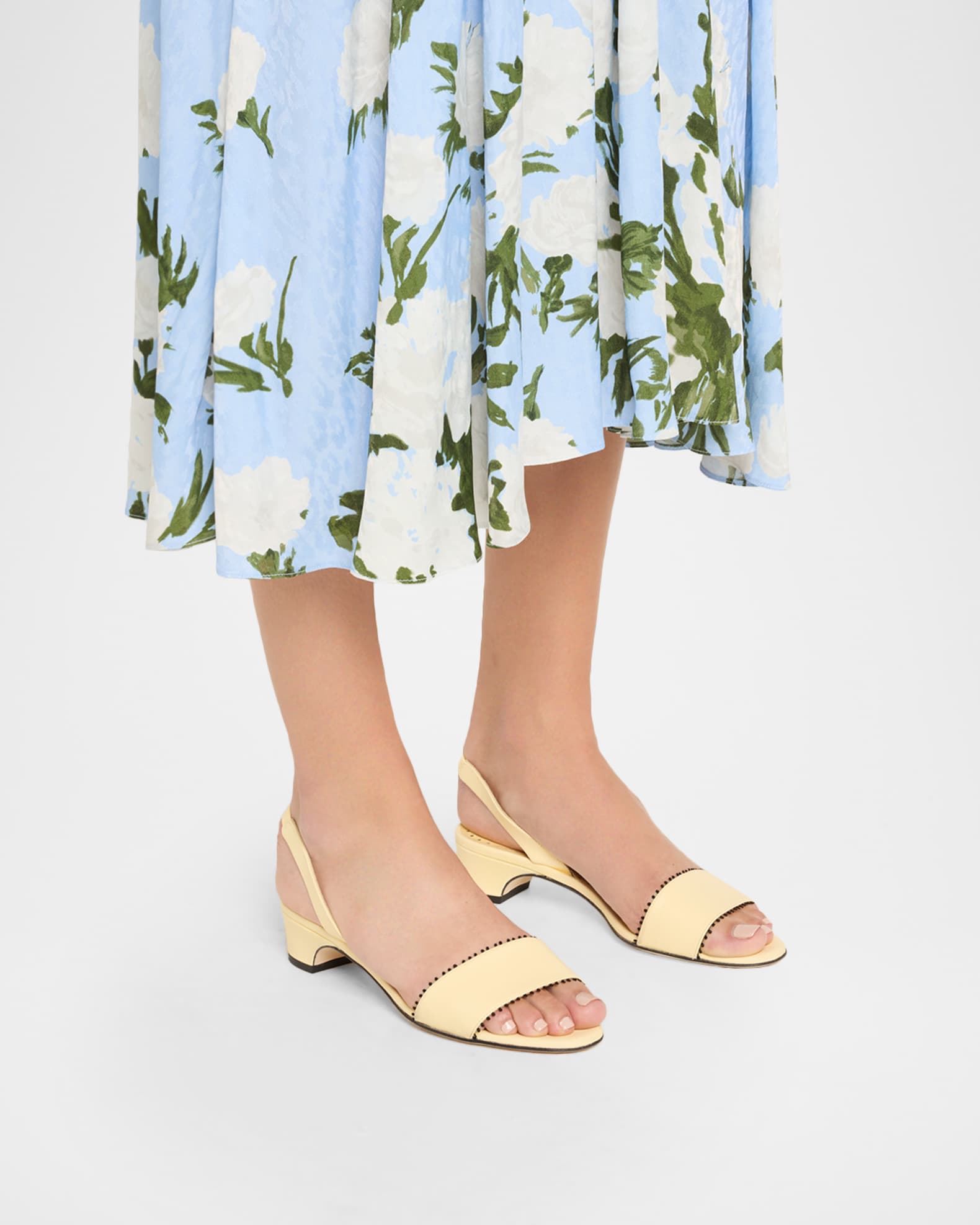 Patobar Leather Slingback Sandals 1