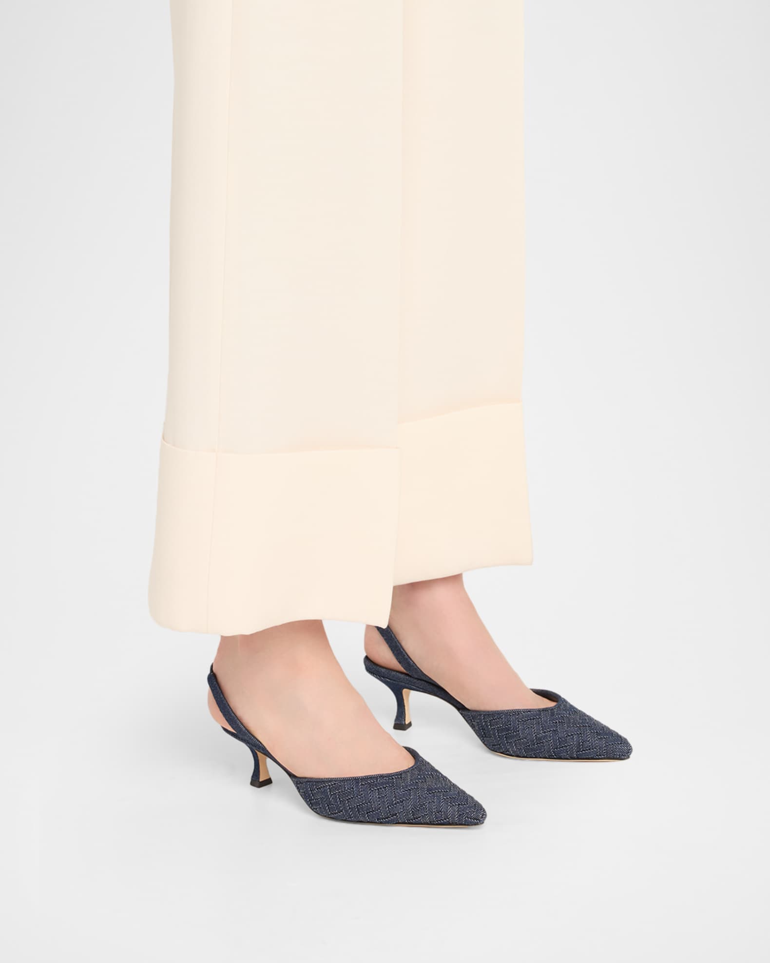 Carolyne Chambray Slingback Pumps 1