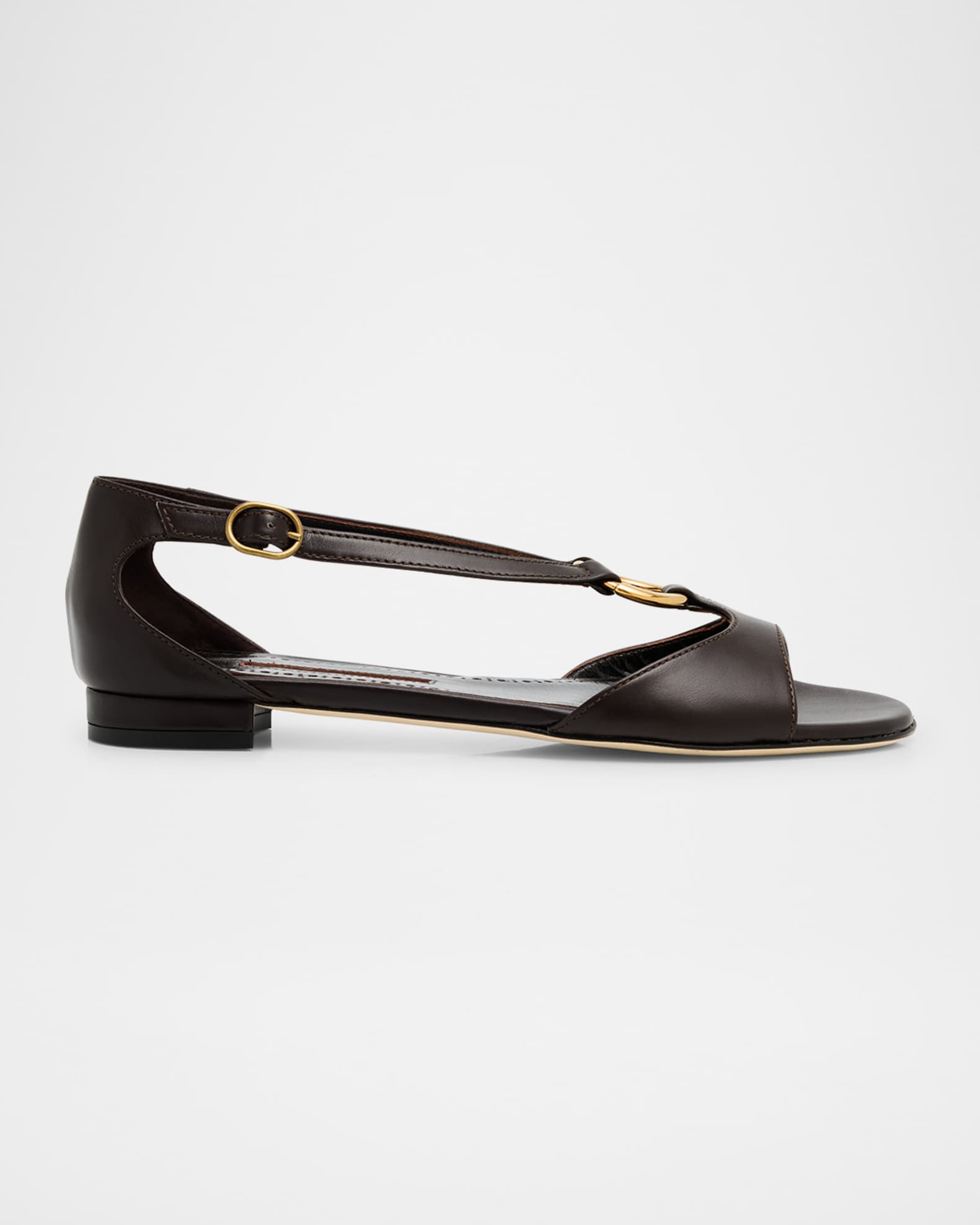 Theodo T-Strap Leather Sandals 0