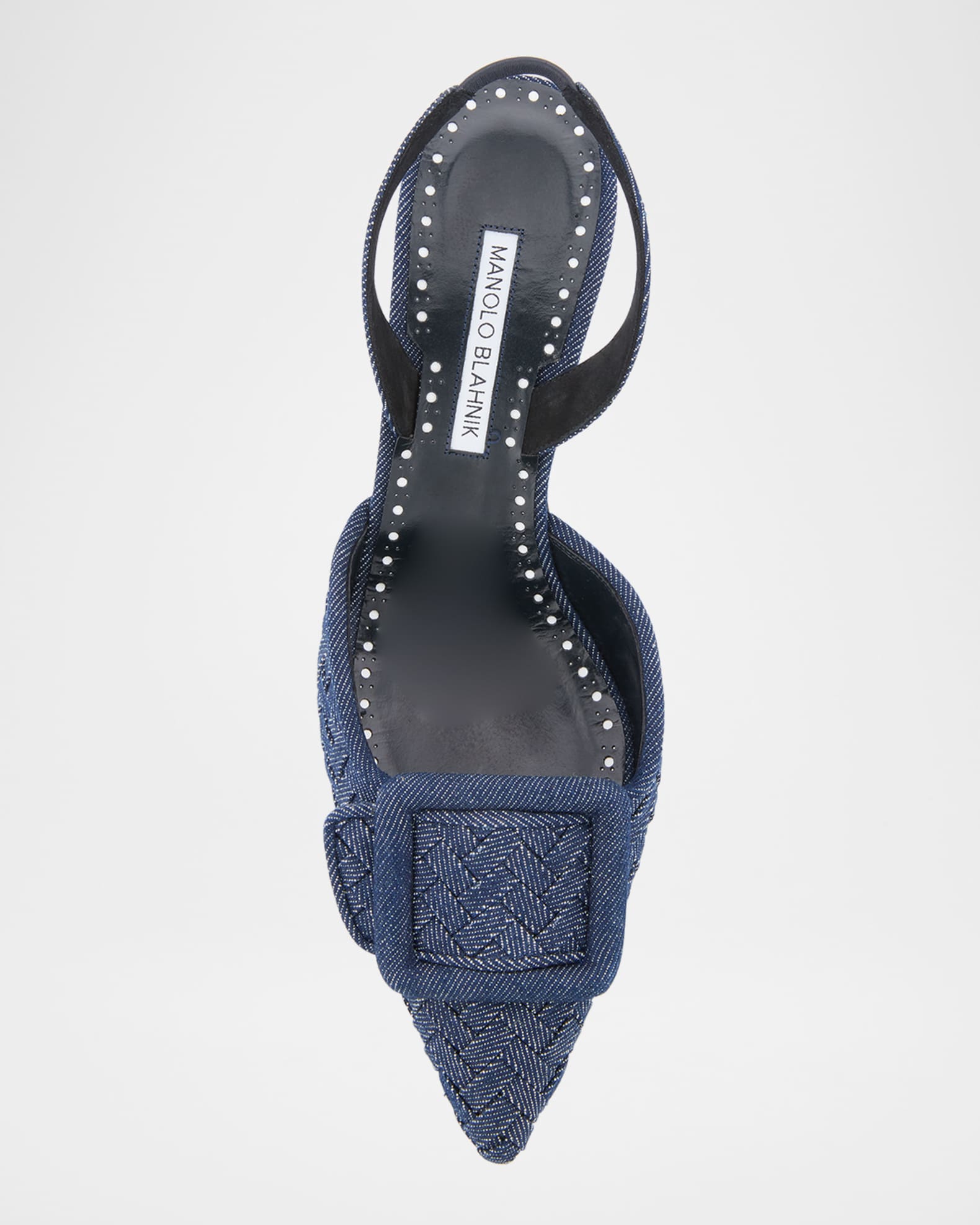 Maysli Chambray Buckle Slingback Pumps
