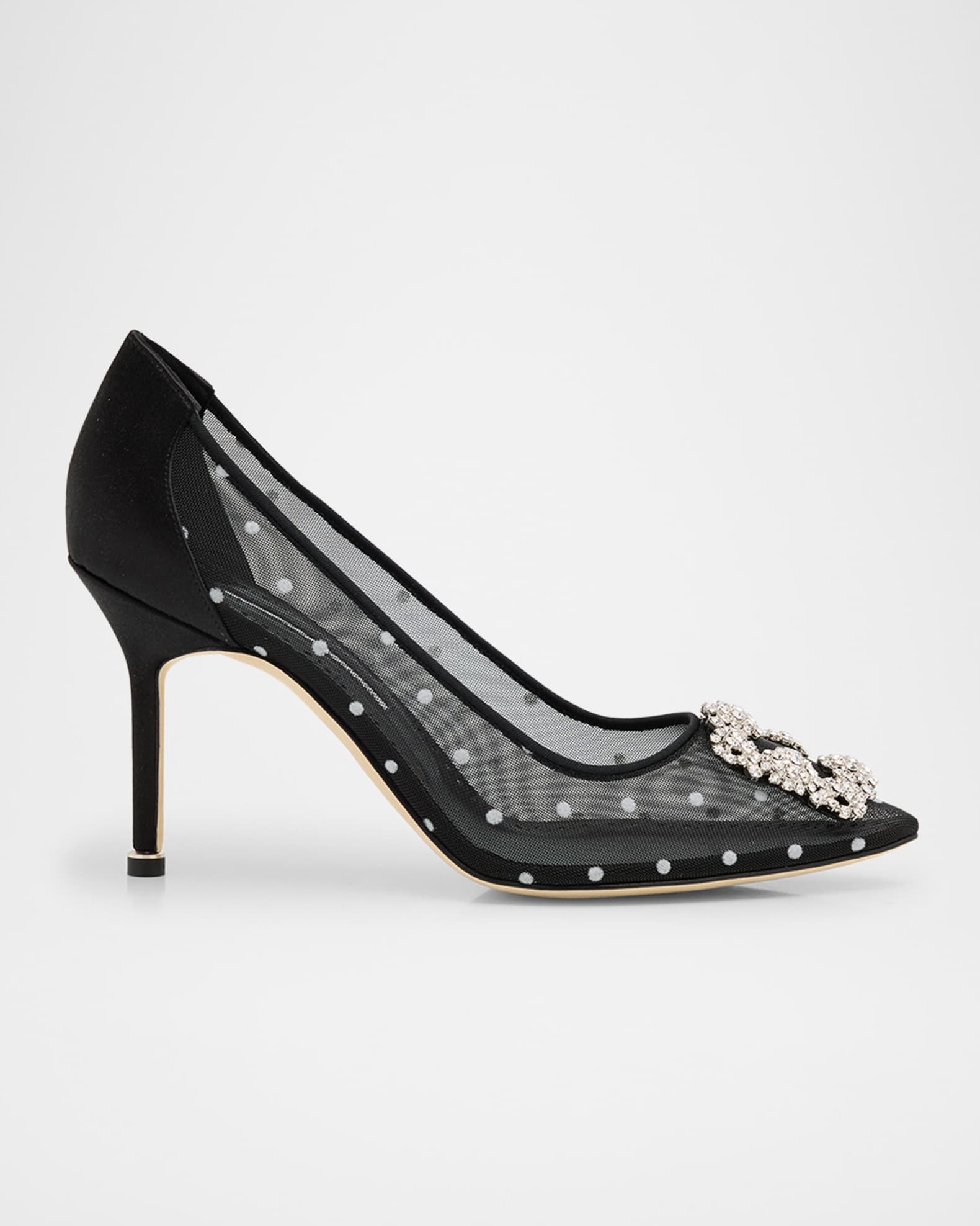 Hangisi Polka-Dot Mesh Pumps 0
