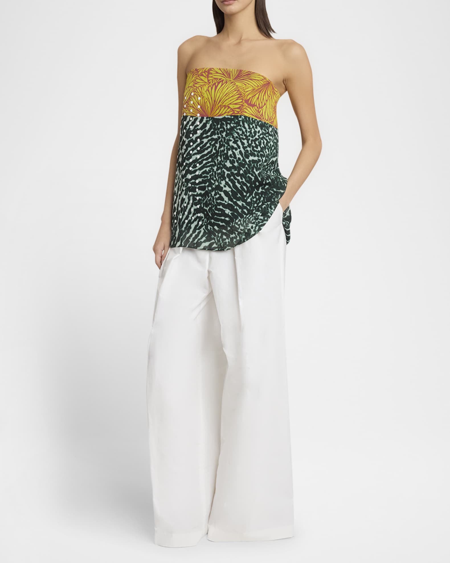 Pamplona Pleated Wide-Leg Pants 1