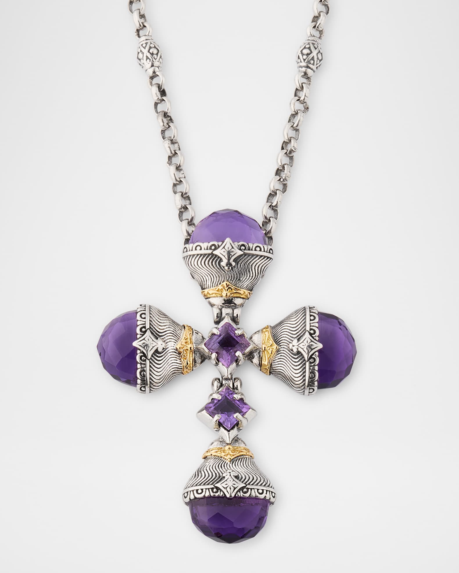 Kyma Amethyst Cross Pendant Necklace 0
