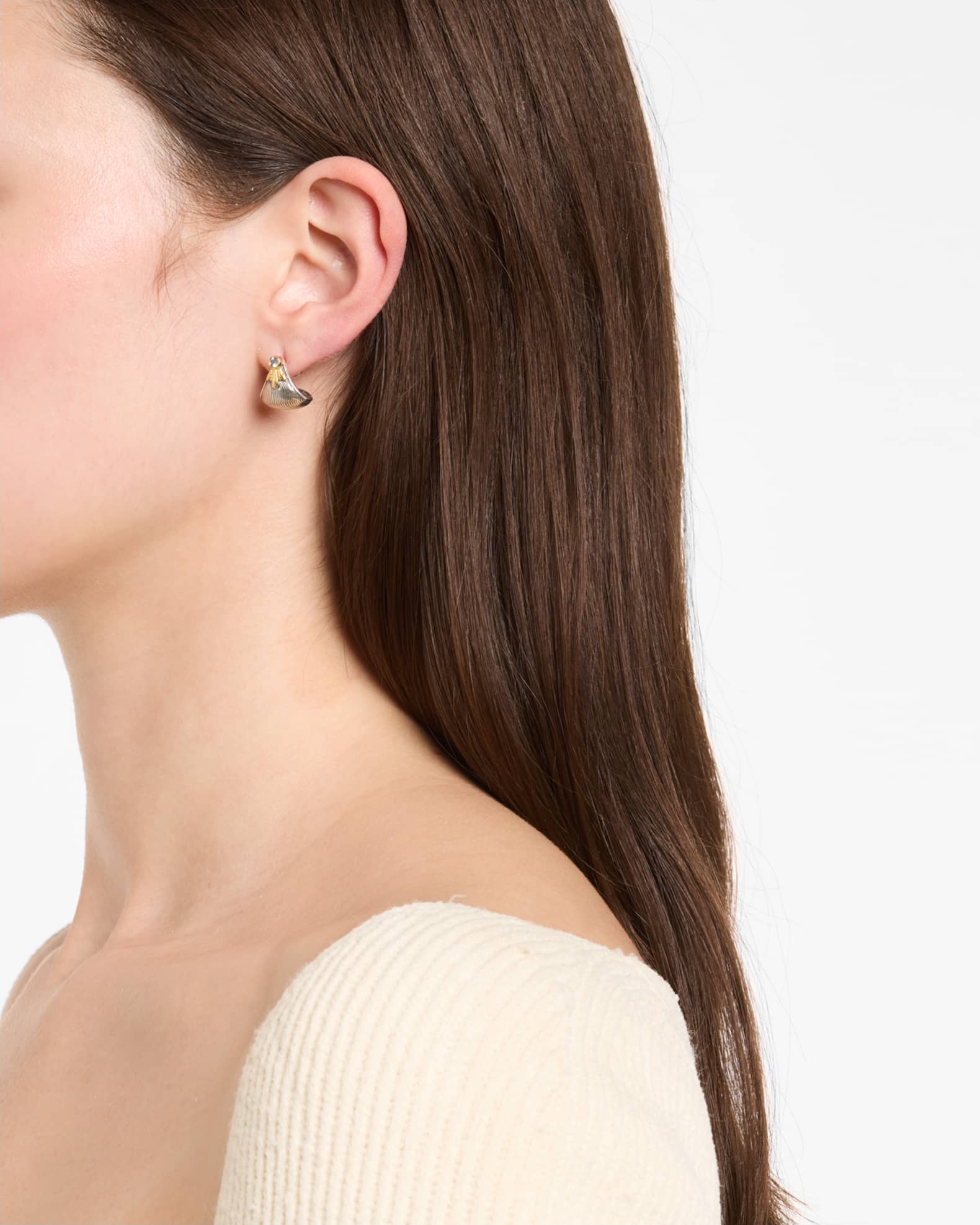 Kyma Fan Earrings with White Sapphires 1