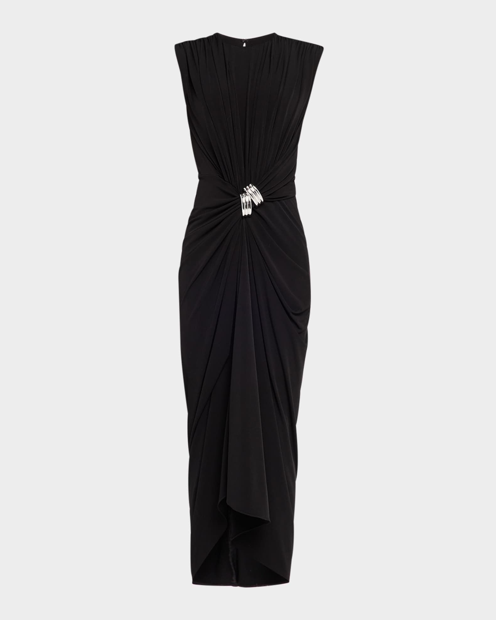 Serena Swirl Draped Midi Dress 0