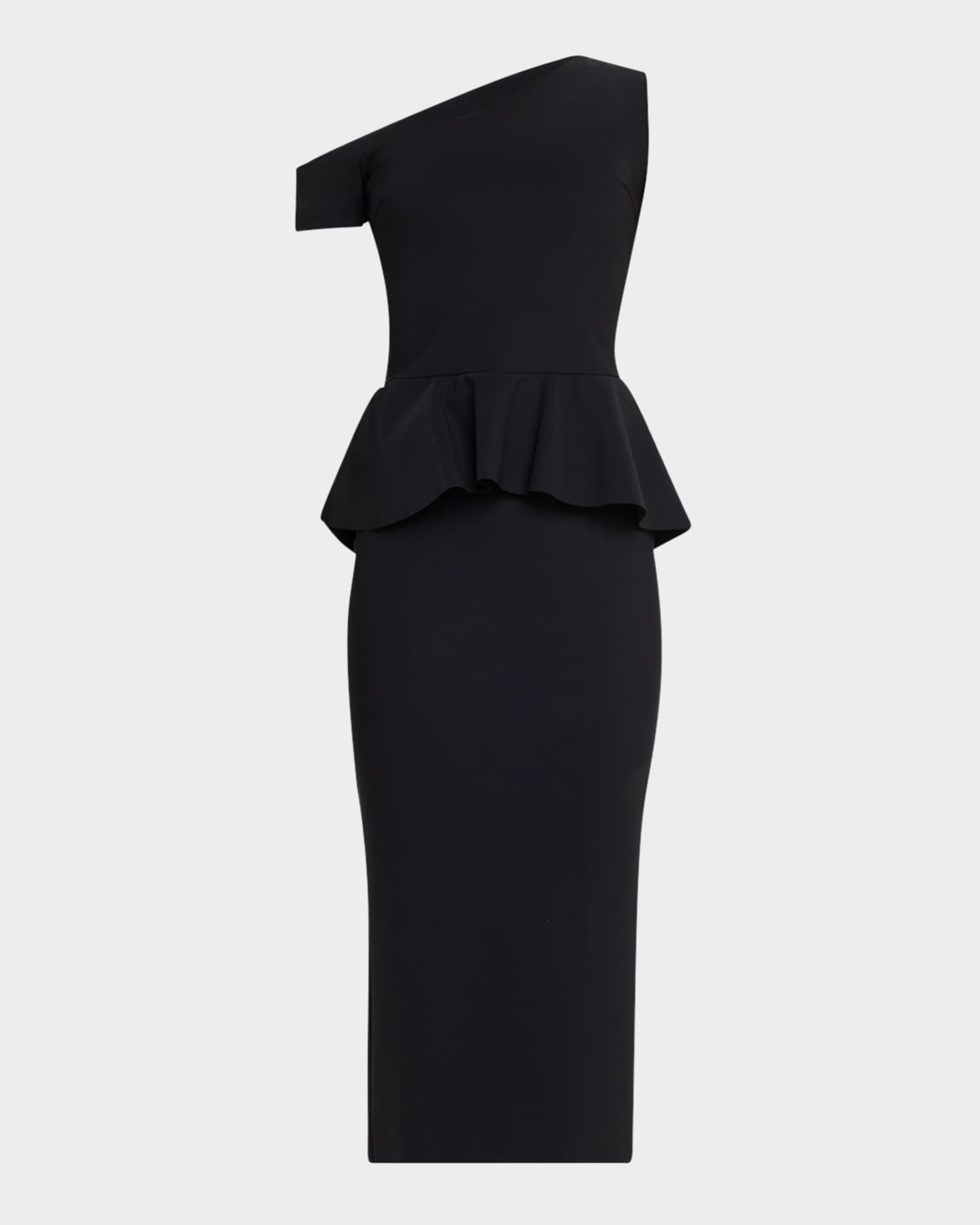 Chiara Boni La Petite Robe Bodycon One-Shoulder Peplum Midi