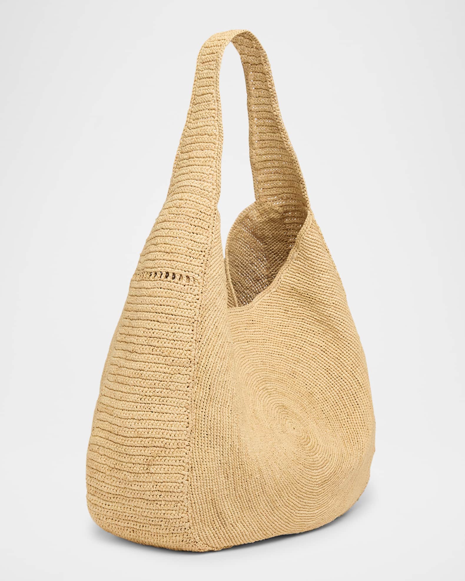 ショルダーバッグ・ポシェット Stella Mccartney Logo Small Hobo Eco Crochet Raffia Stella McCartney Small Logo Crochet Raffia Hobo Bag | Neiman