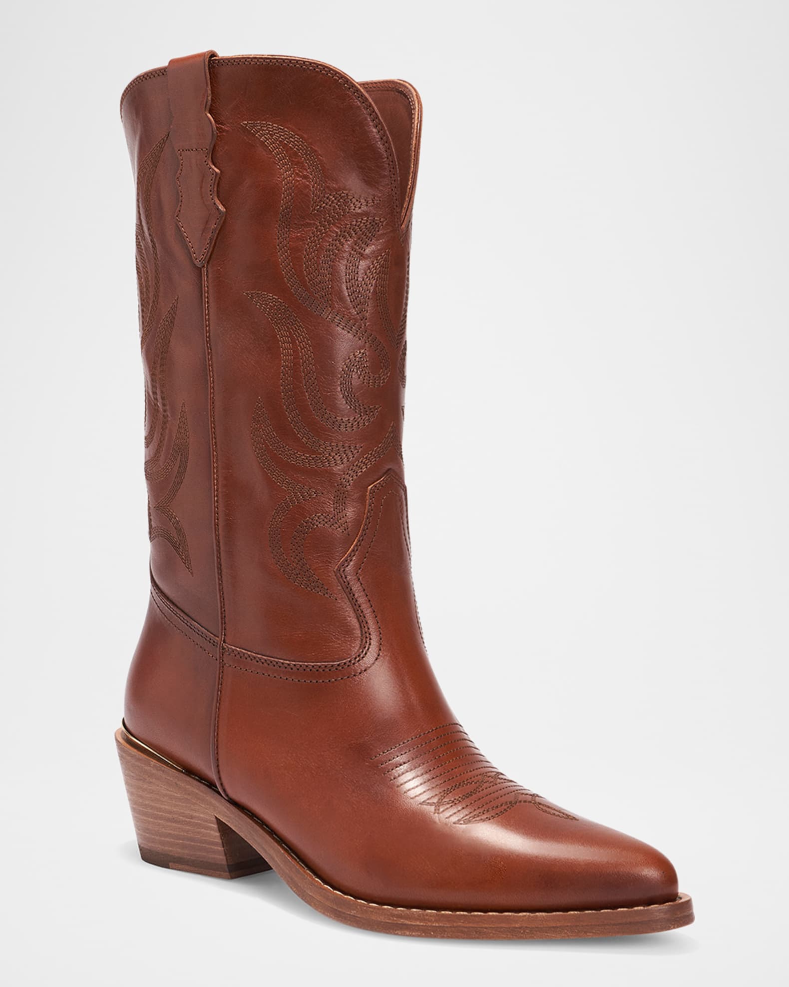 Gigi Leather Western Boots 1