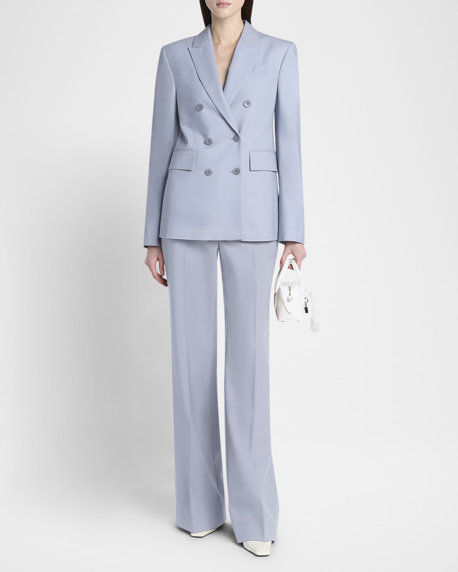 ジャケット Stella Mccartney Light Grey Wool Double-Breasted Jacket Stella McCartney Light grey wool double-breasted jacket