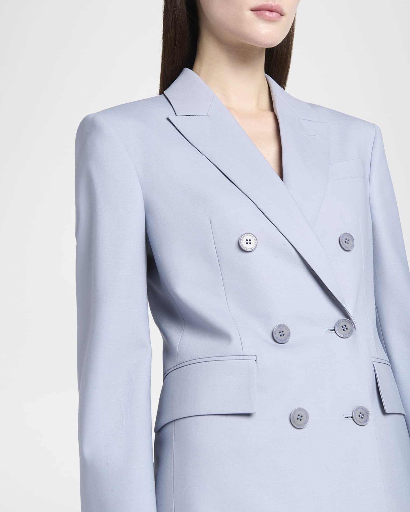 Stella McCartney Double-Breasted Wool Blazer | Neiman Marcus