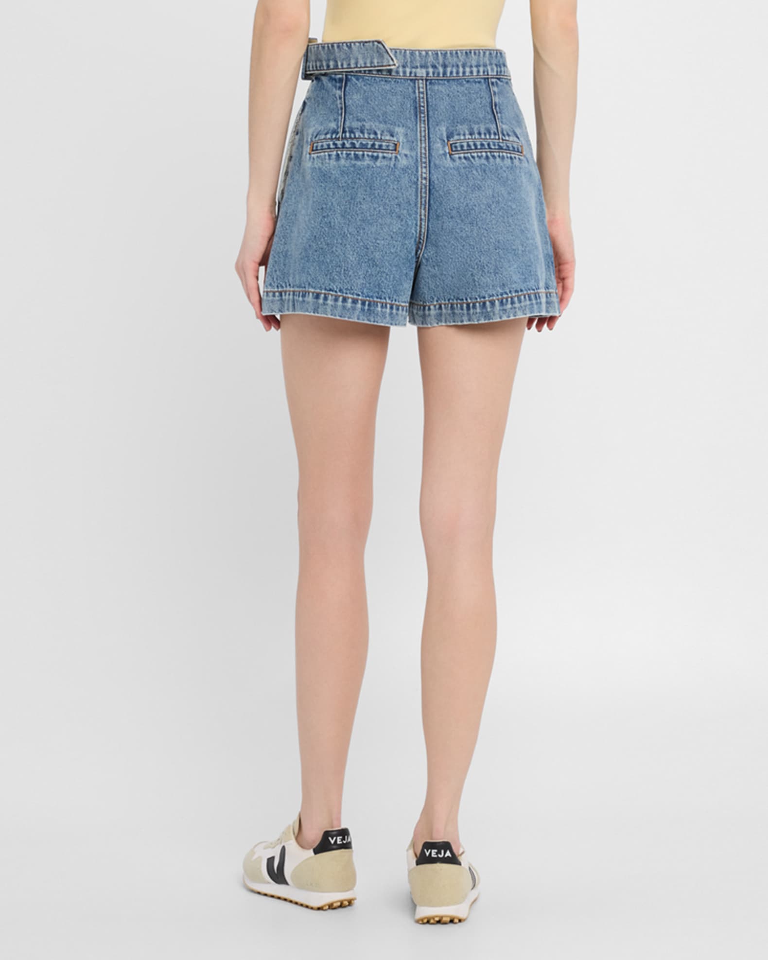 Veronica Beard Diaz Denim Skort | Neiman Marcus
