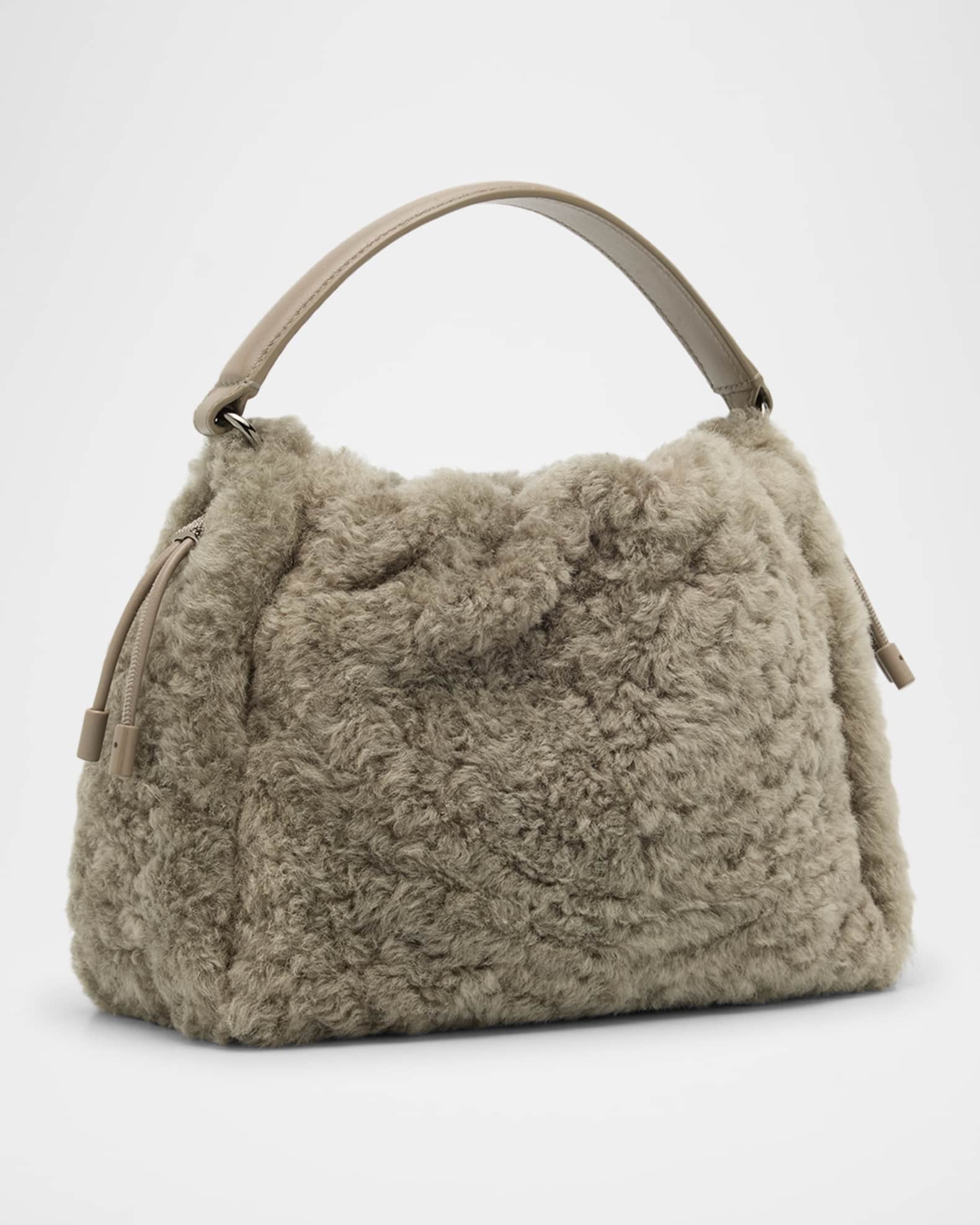 Small Shearling Bucket Bag 1