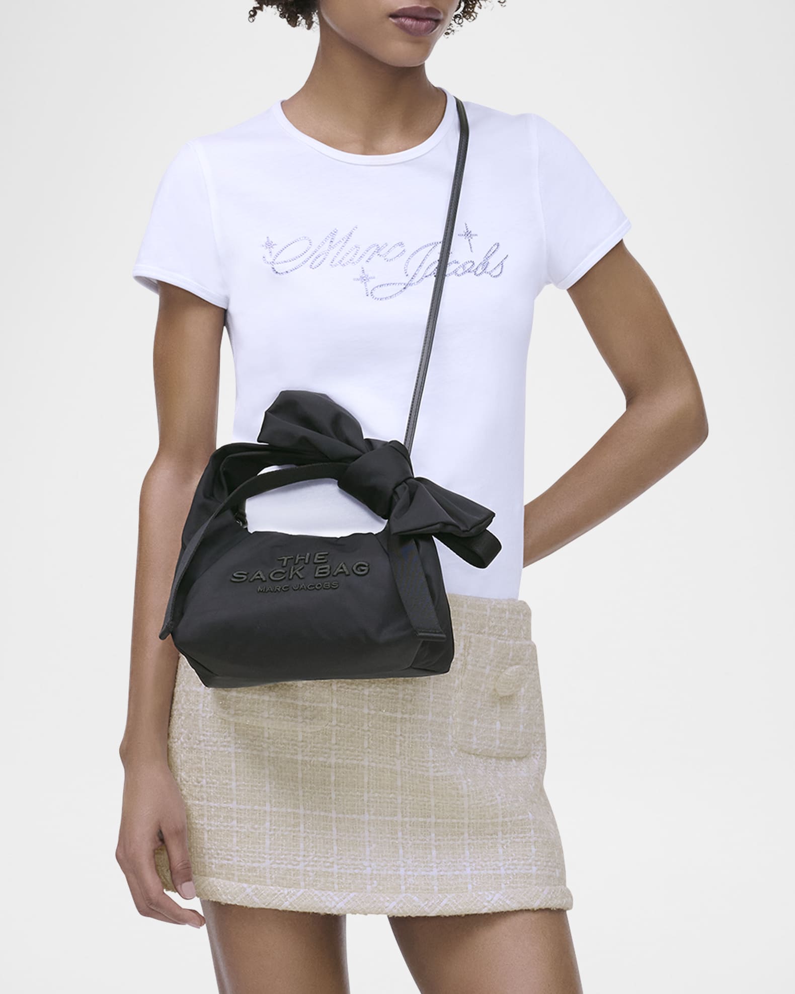 MARC JACOBS The Bow Sack ミニ バッグ Marc Jacobs The Sack Bow Nylon Top-Handle Bag | Neiman Marcus