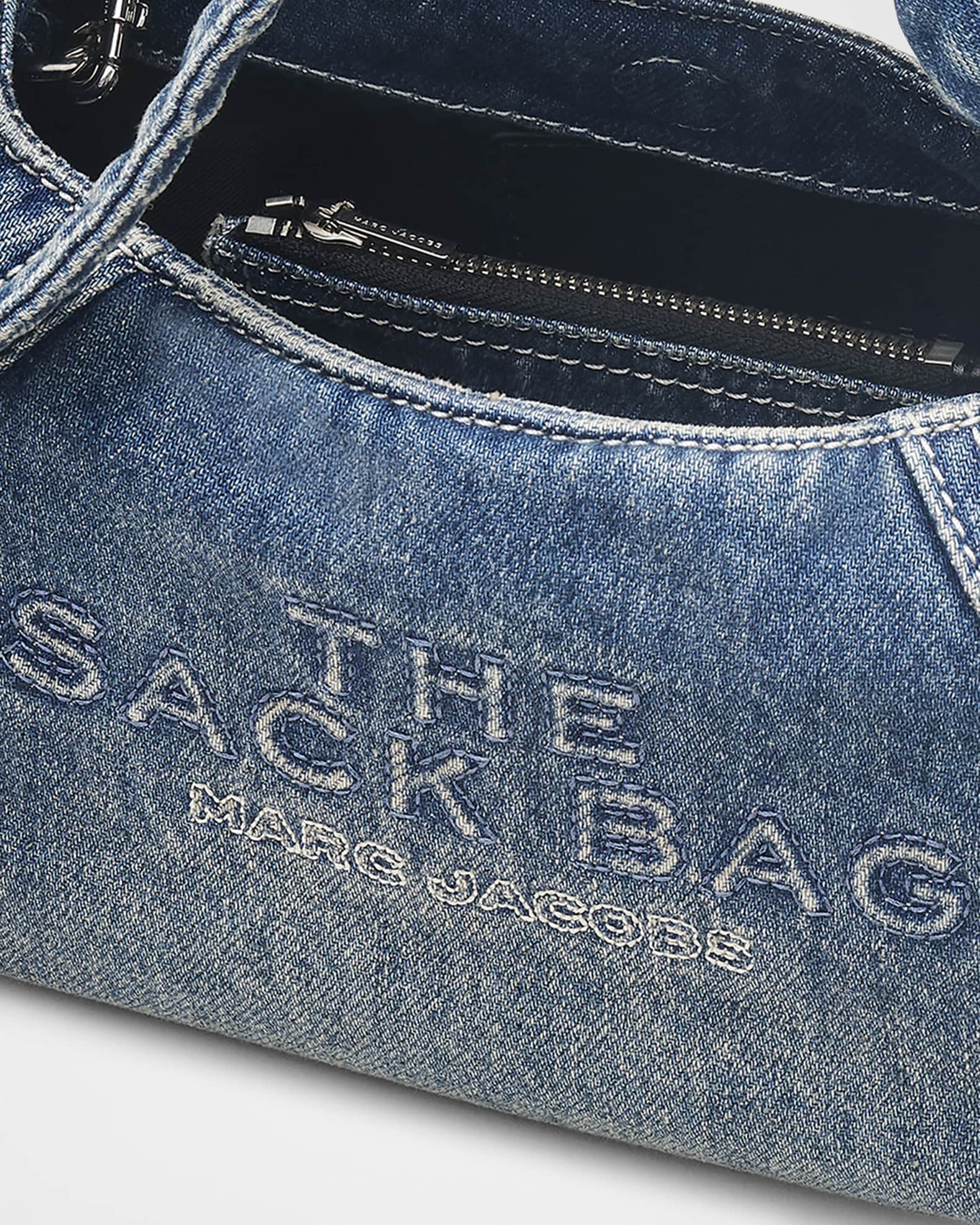 【Marc Jacobs】The Bow Denim Mini Sack Bag Marc Jacobs The Sack Bow Denim Top-Handle Bag | Neiman Marcus