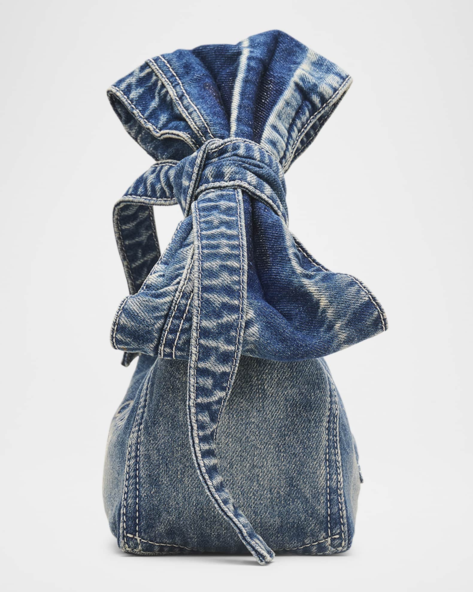 Marc Jacobs The Sack Bow Denim Top-Handle Bag | Neiman Marcus