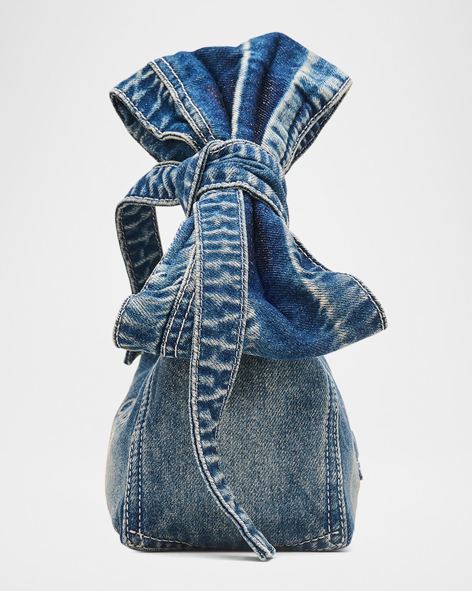Marc Jacobs The Sack Bow Denim Top-Handle Bag | Neiman Marcus