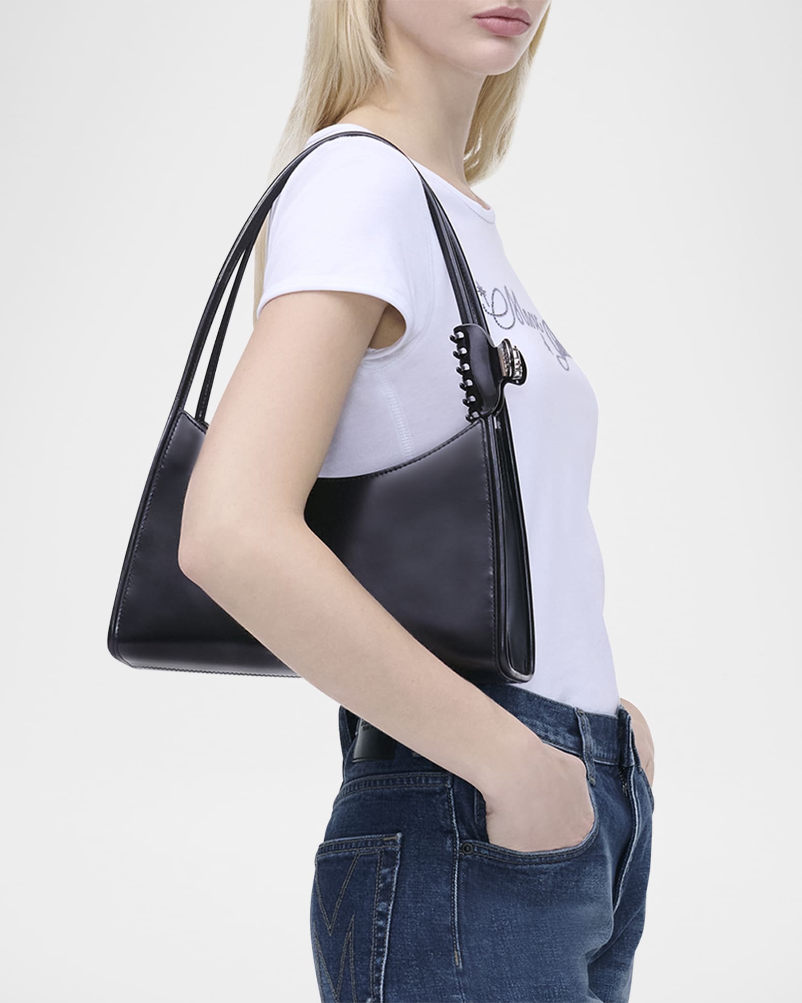 Marc Jacobs Glam Leather Shoulder Bag | Neiman Marcus