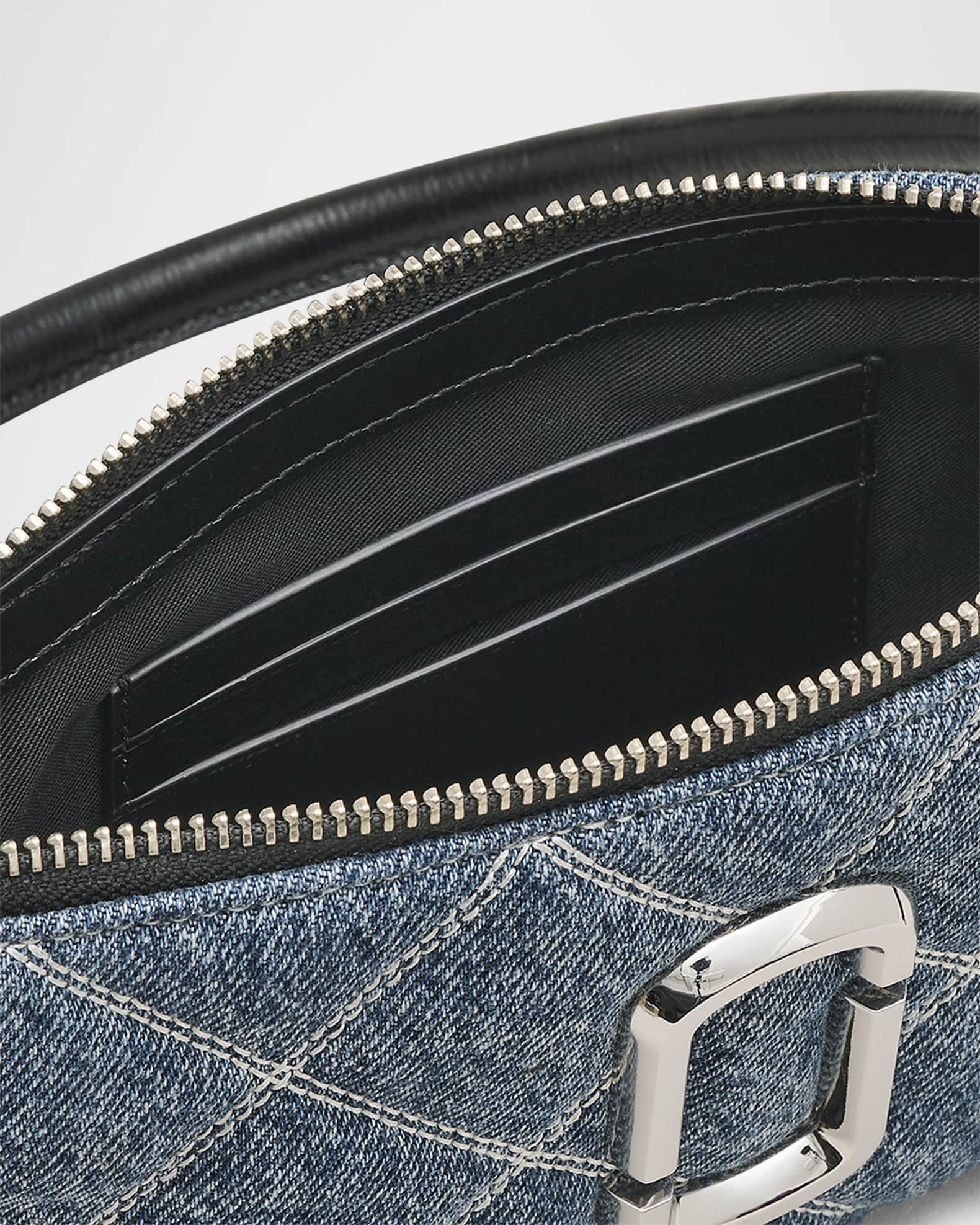 Marc Jacobs Snapshot Quilted Denim Shoulder Bag | Neiman Marcus