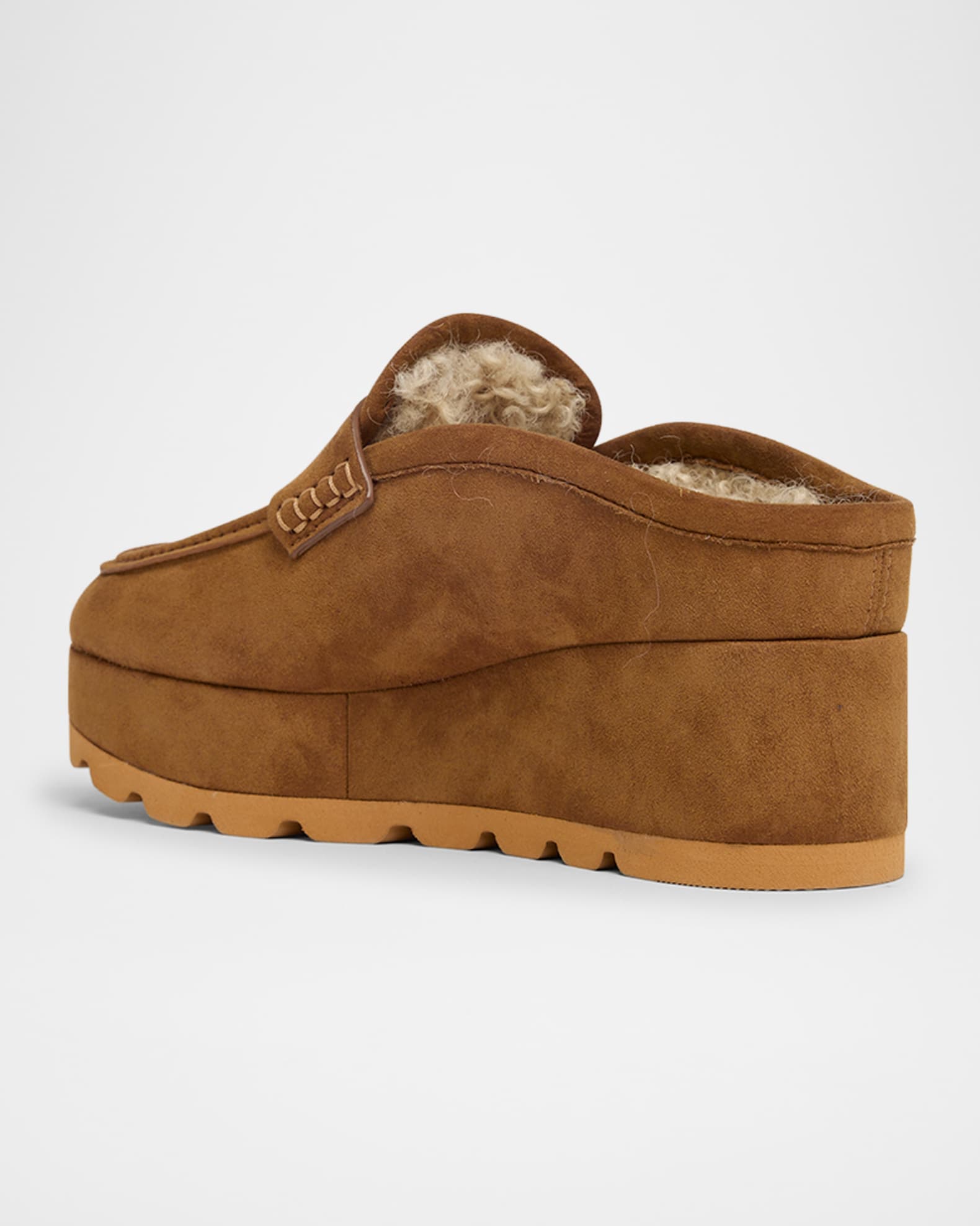 Stella McCartney Sneak-Elyse Alter Suede Mules | Neiman Marcus