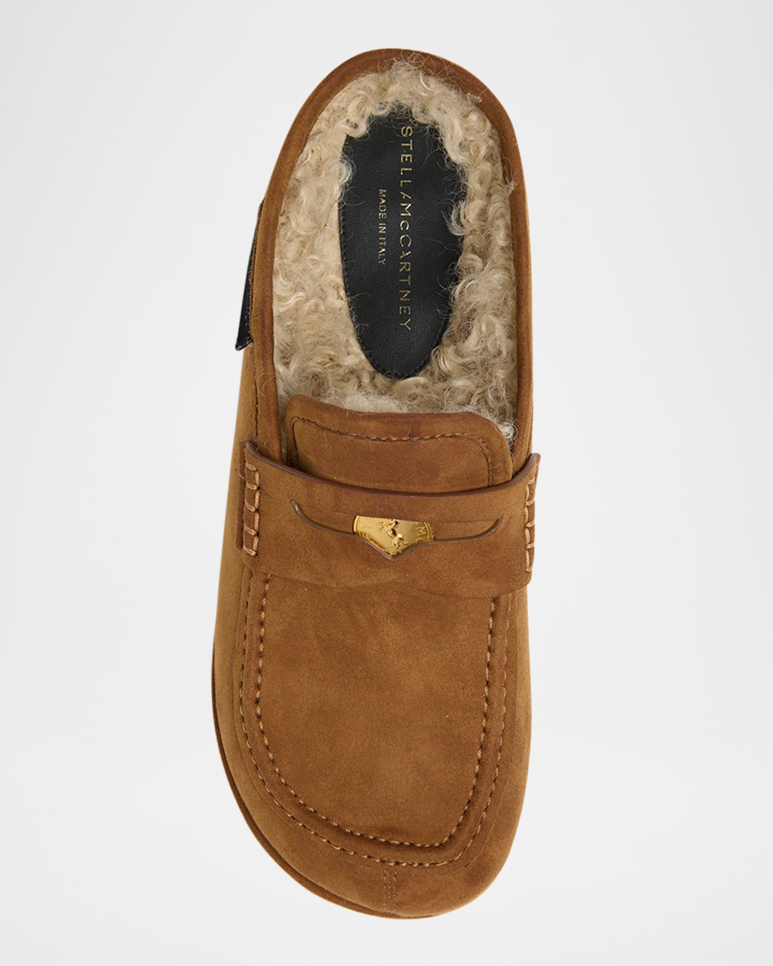 Stella McCartney Sneak-Elyse Alter Suede Mules | Neiman Marcus