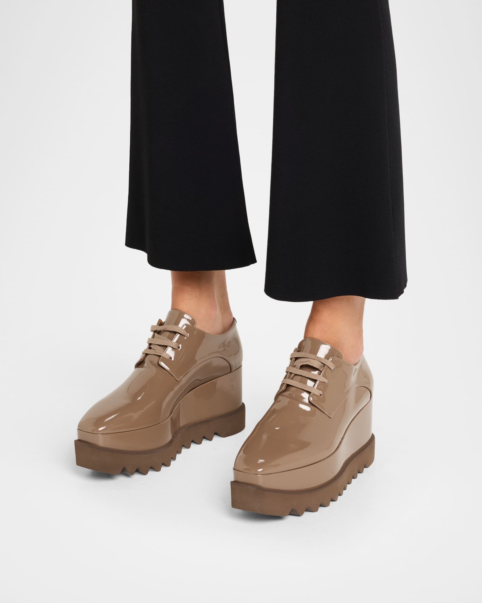 Elyse Shiny Patent Wedge Sneakers 1