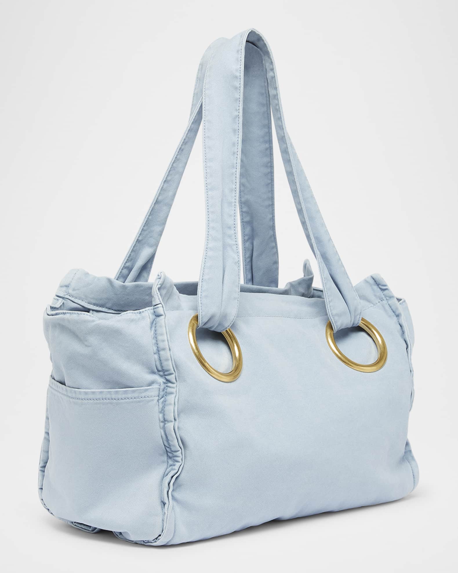 ショルダーバッグ・ポシェット Chloe' Chloe Plage Washed Cotton Shoulder Bag Chloe Plage Tote Bag in Washed Canvas | Neiman Marcus