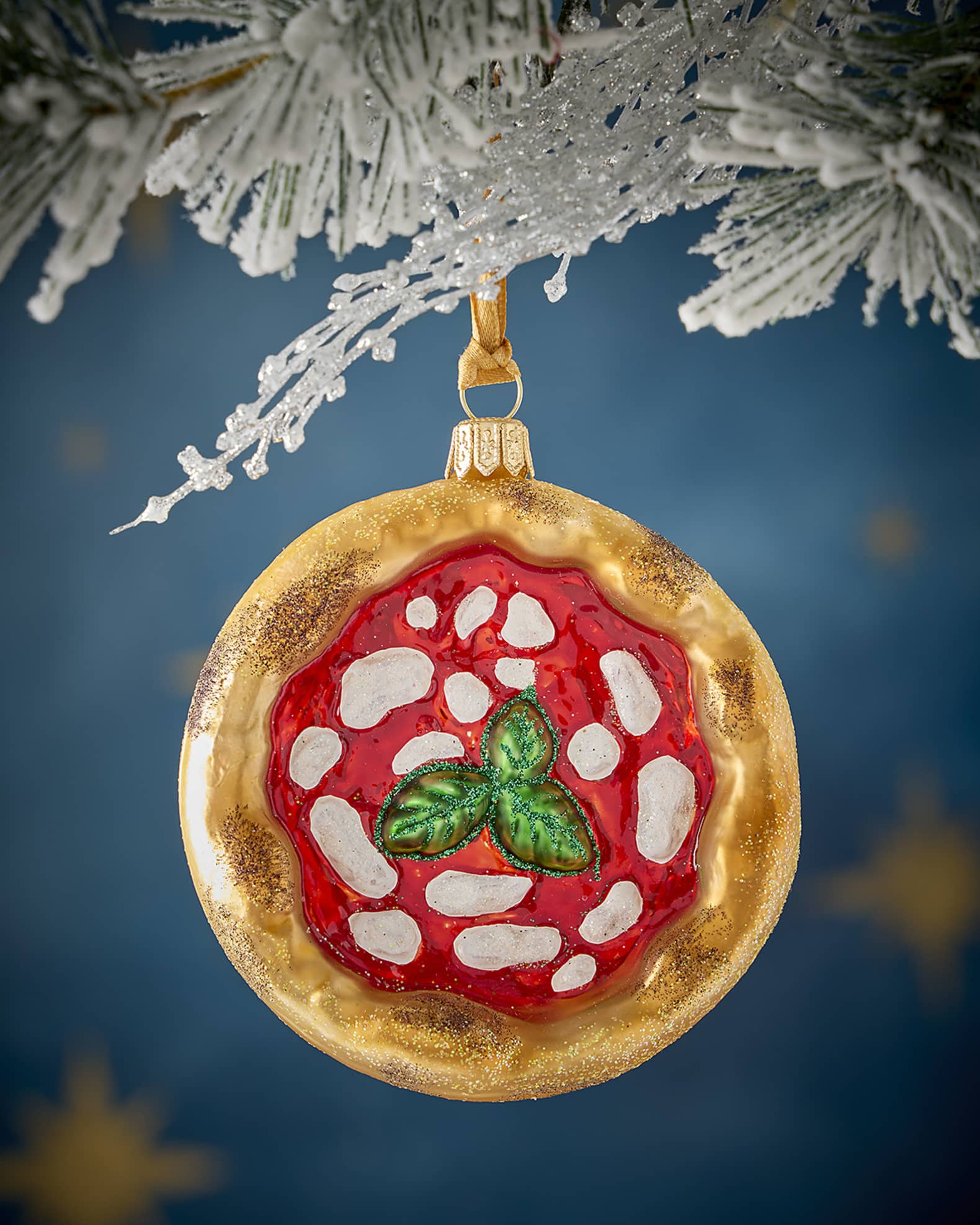 Neapolitan Pizza Christmas Ornament 0
