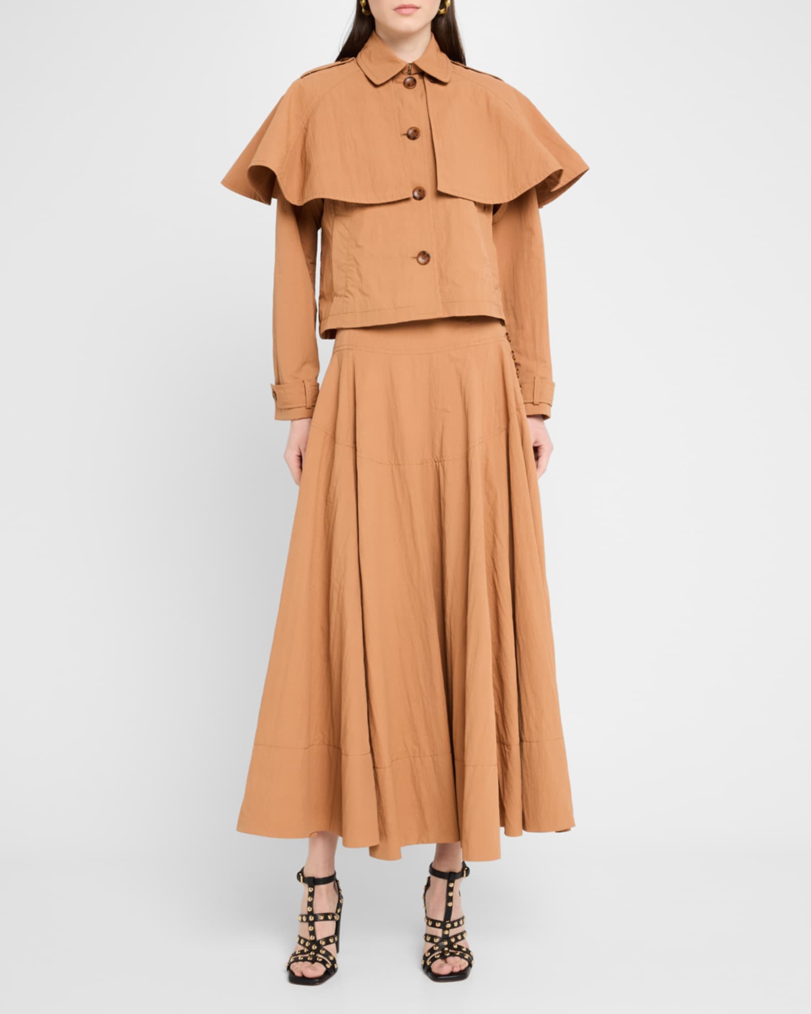 River Layered Jacket with Removable Cape 1