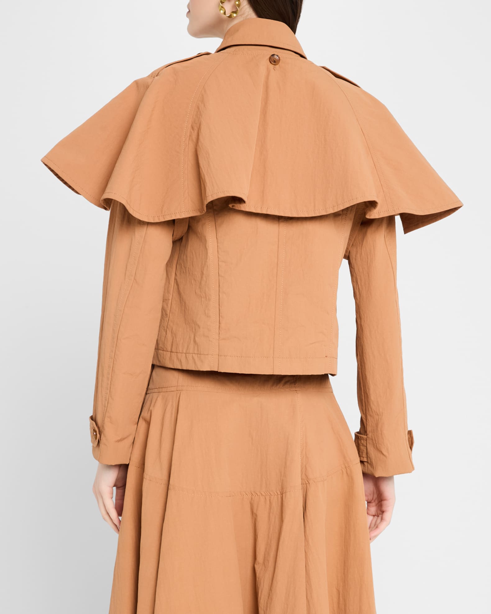 Ulla Johnson River Layered Jacket with Removable Cape | Neiman Marcus