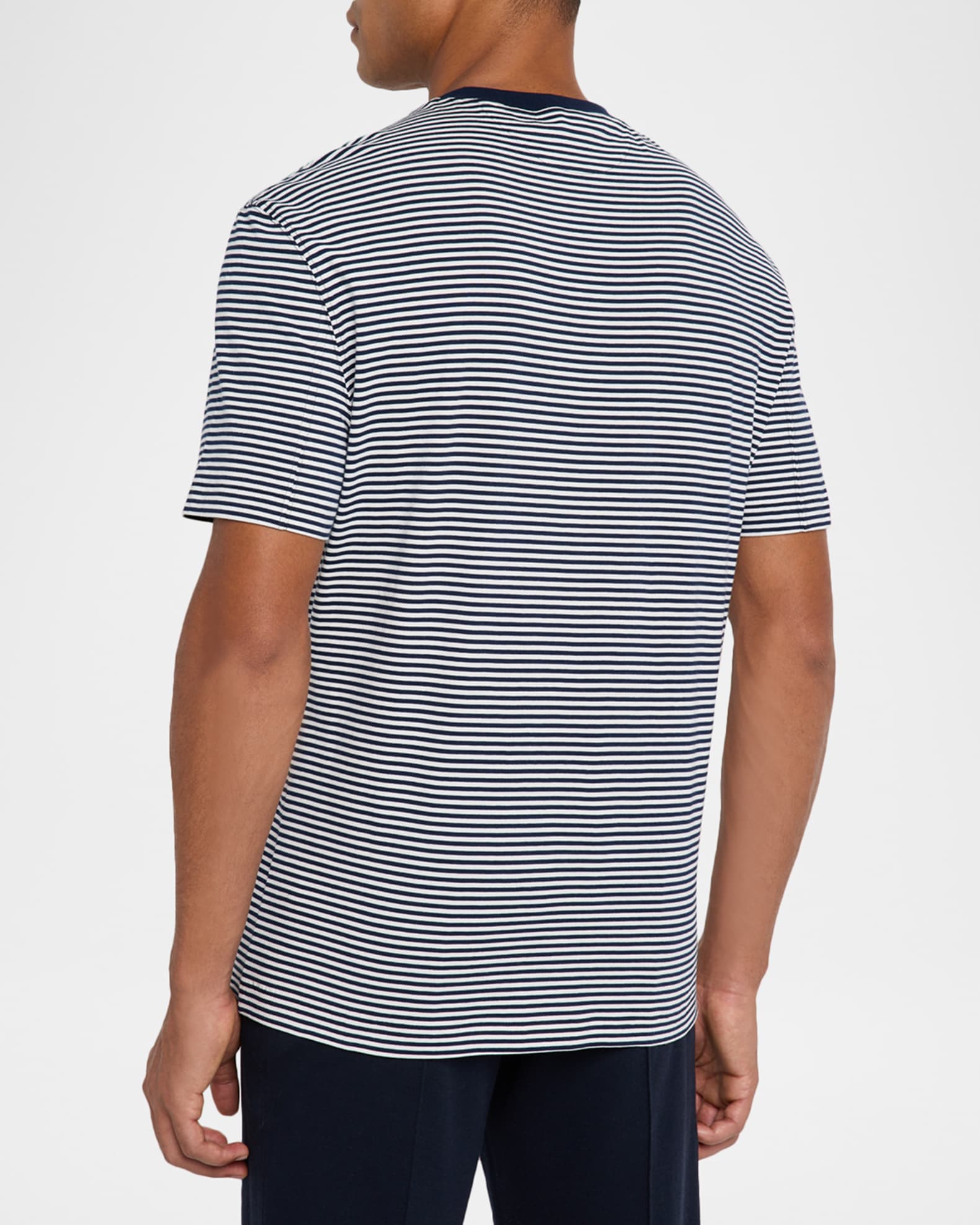 Brunello Cucinelli Men's Stripe Short-Sleeve T-Shirt