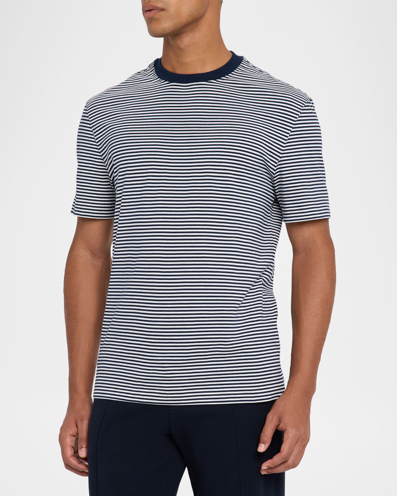 Tシャツ・カットソー BRUNELLO CUCINELLI Striped cotton t-shirt Striped cotton jersey T-shirt in blue - Brunello Cucinelli
