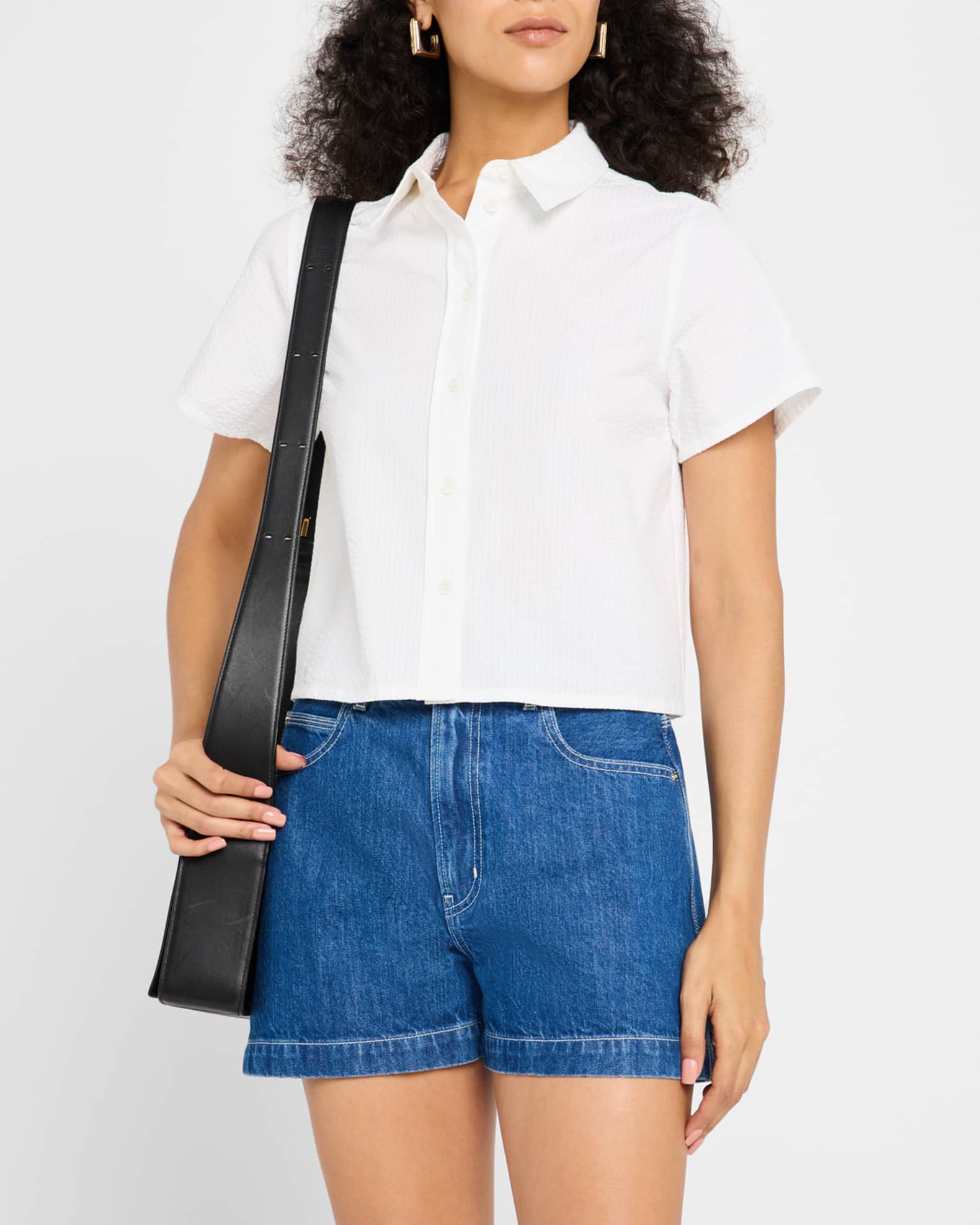 FRAME The Seersucker Top | Neiman Marcus