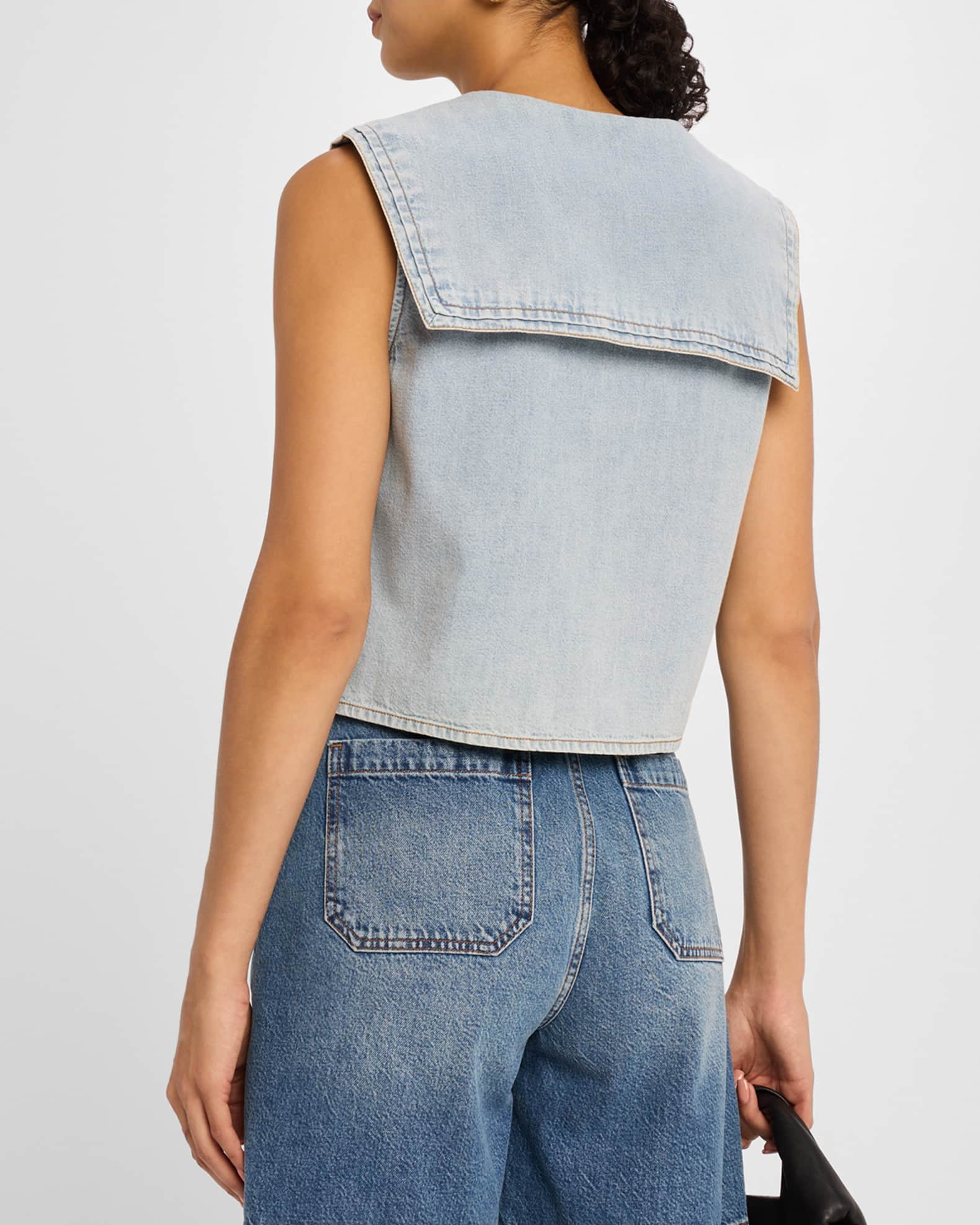 トップス yatch Frame The Yacht Cotton Denim Top | Saks Fifth Avenue