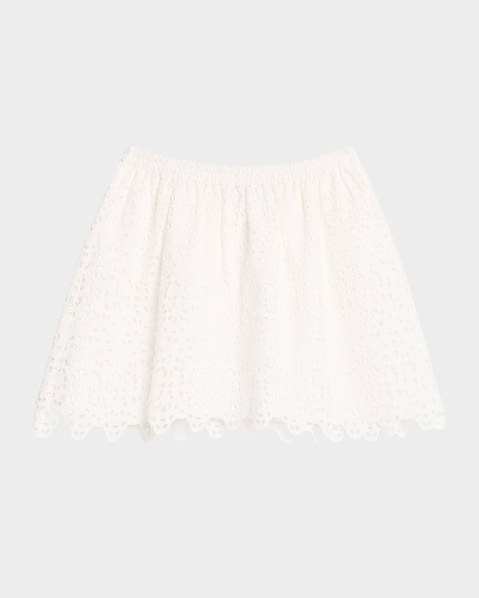 The Deco Eyelet Mini Skirt 0