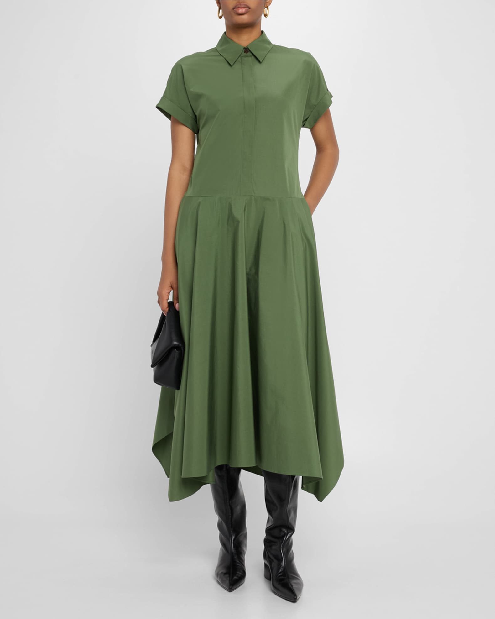 Organic Cotton Poplin Midi Shirtdress 1