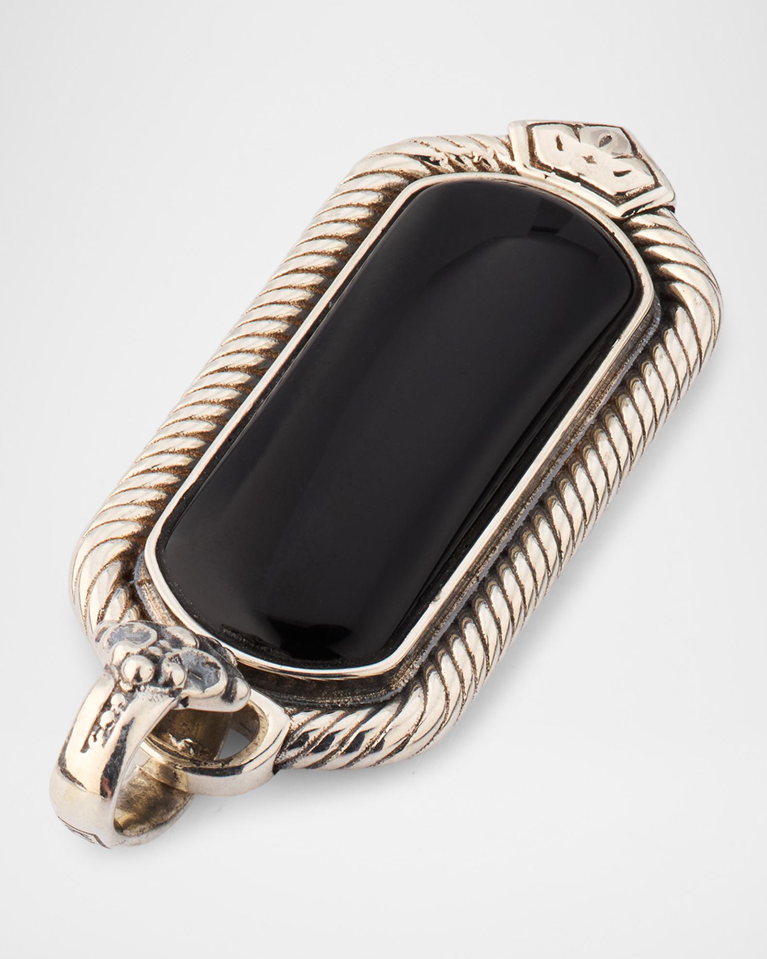 Konstantino Men's Kavos Sterling Silver and Black Onyx Pendant
