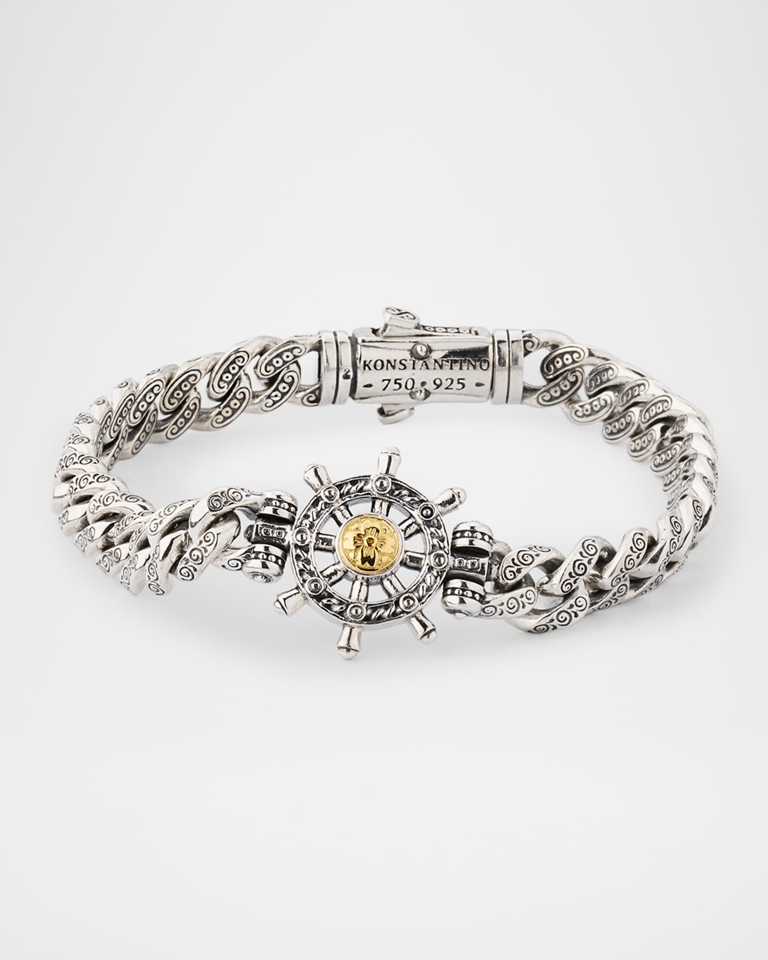Men's Hydra Sterling Silver and 18K Gold Bracelet 0
