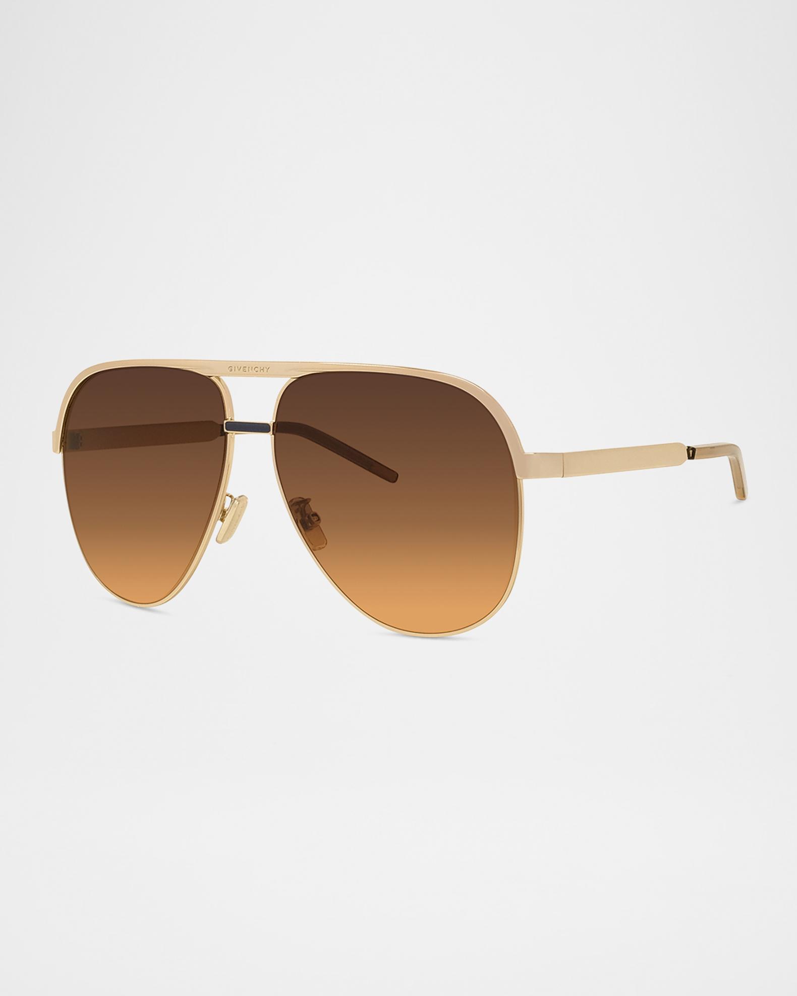 NIB GIVENCHY GV7182 Ladies Gold Tone Pilot Sunglasses Givenchy GV 7128/S PEF Aviator Unisex Gold Sunglasses Green Lens main image 2
