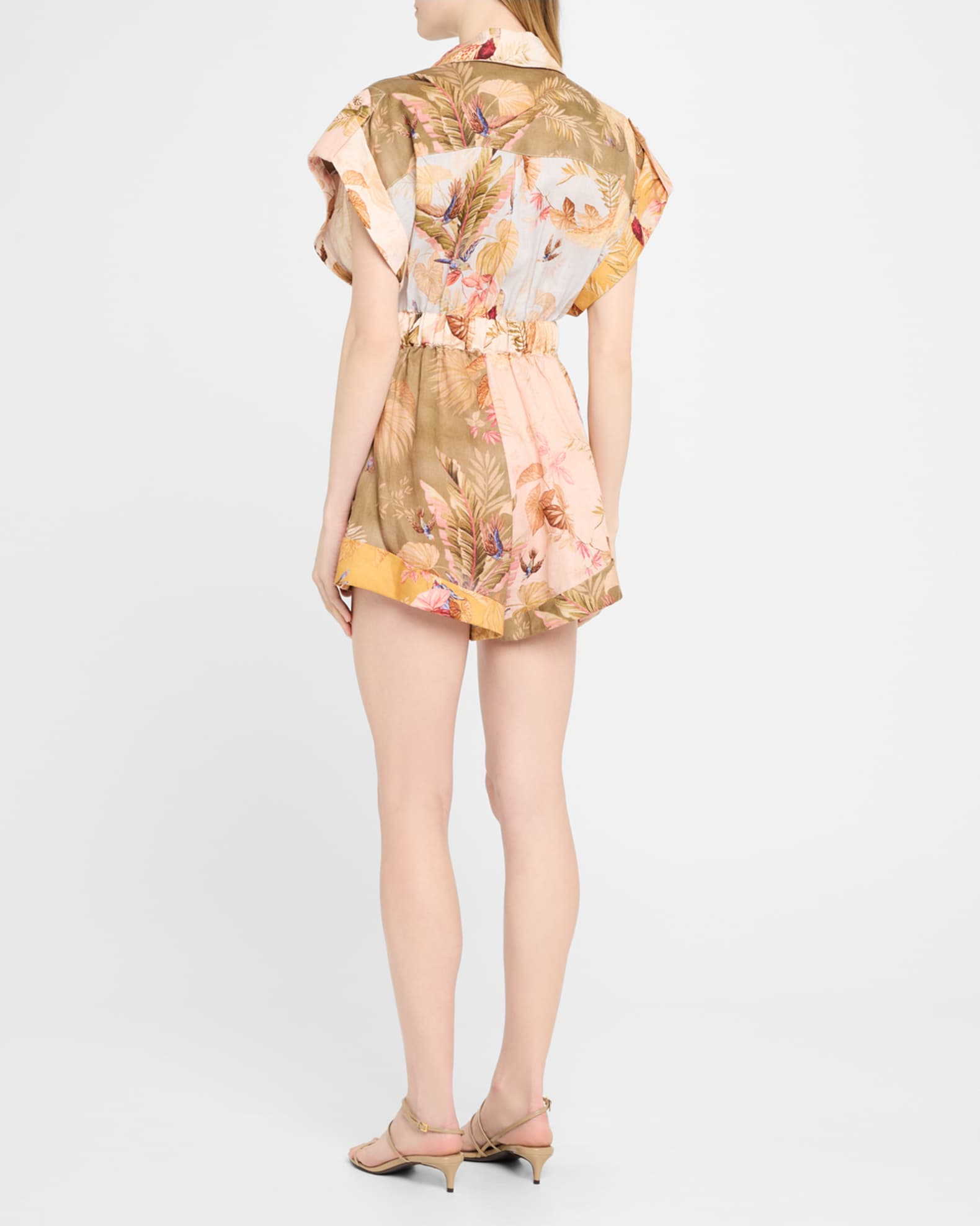 【Zimmermann】ASCENSION CUFFED PLAYSUIT プレイスーツ Zimmermann Ascension Cuffed Playsuit | Neiman Marcus
