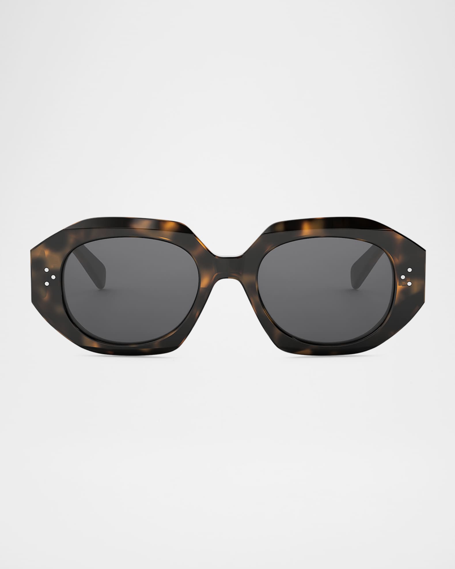 【S】CELINE 3 Dot Geometric Square Sunglasses | Neiman Marcus