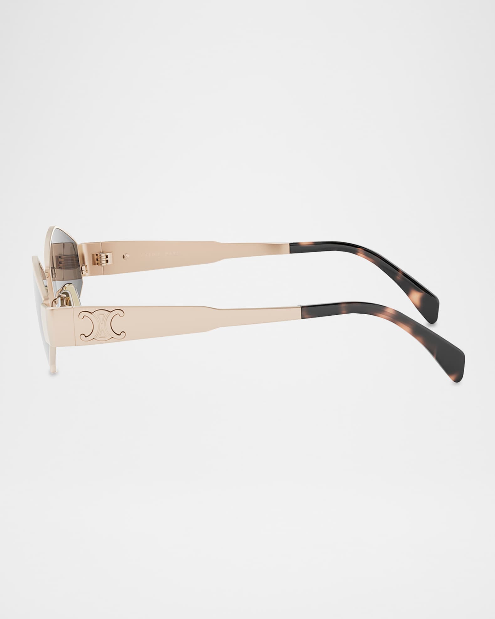 【送料&関税込】Celine Geometric Sunglasses Triomphe geometric sunglasses in gold - Celine Eyewear