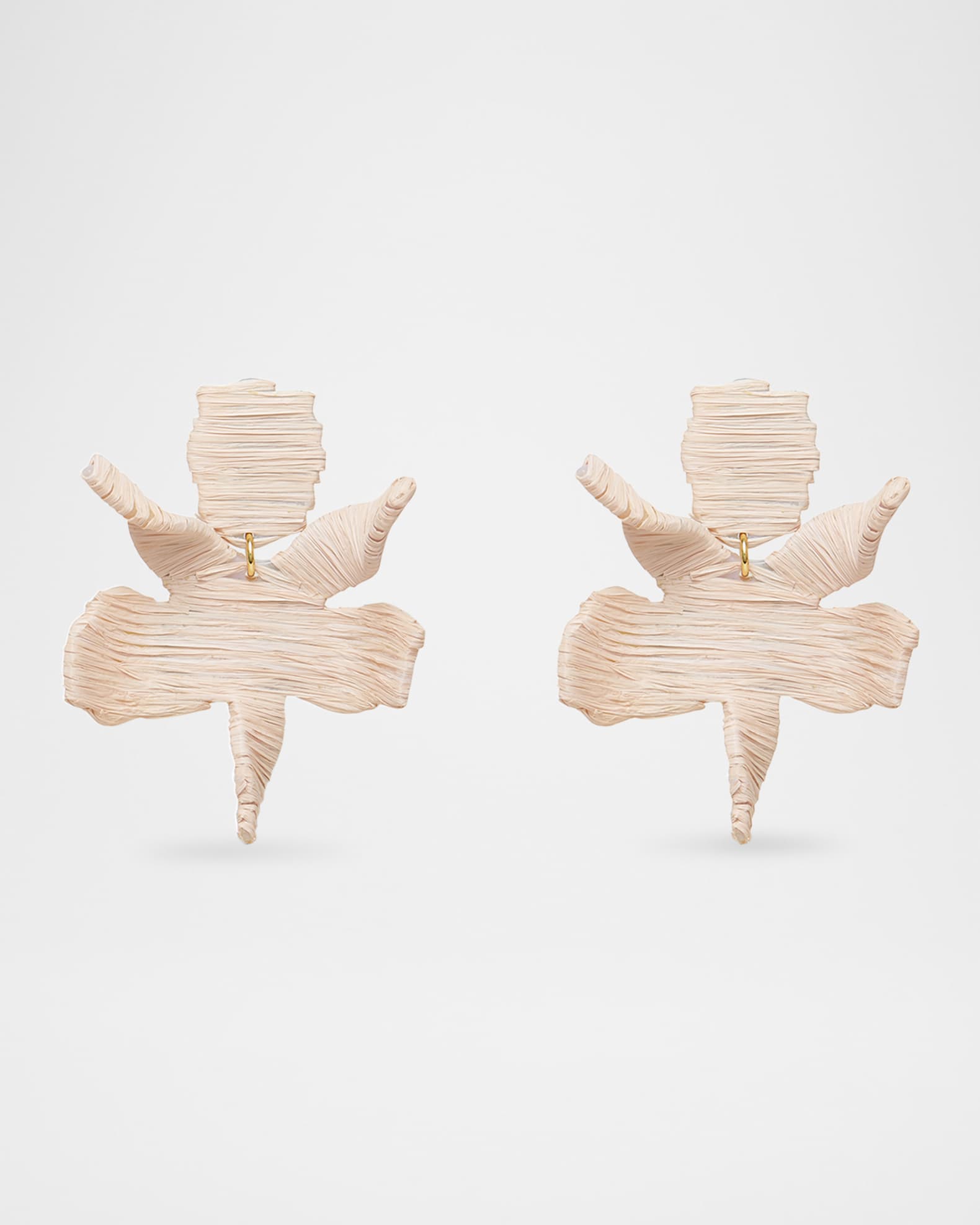 Lele Sadoughi Raffia Paper Lily Earrings | Neiman Marcus