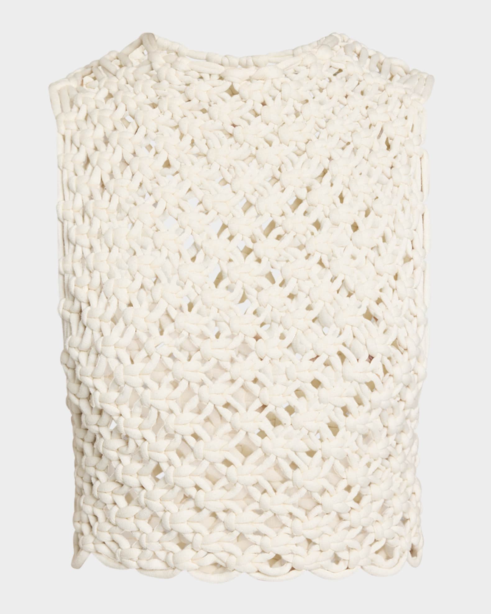 macrame knit bustier