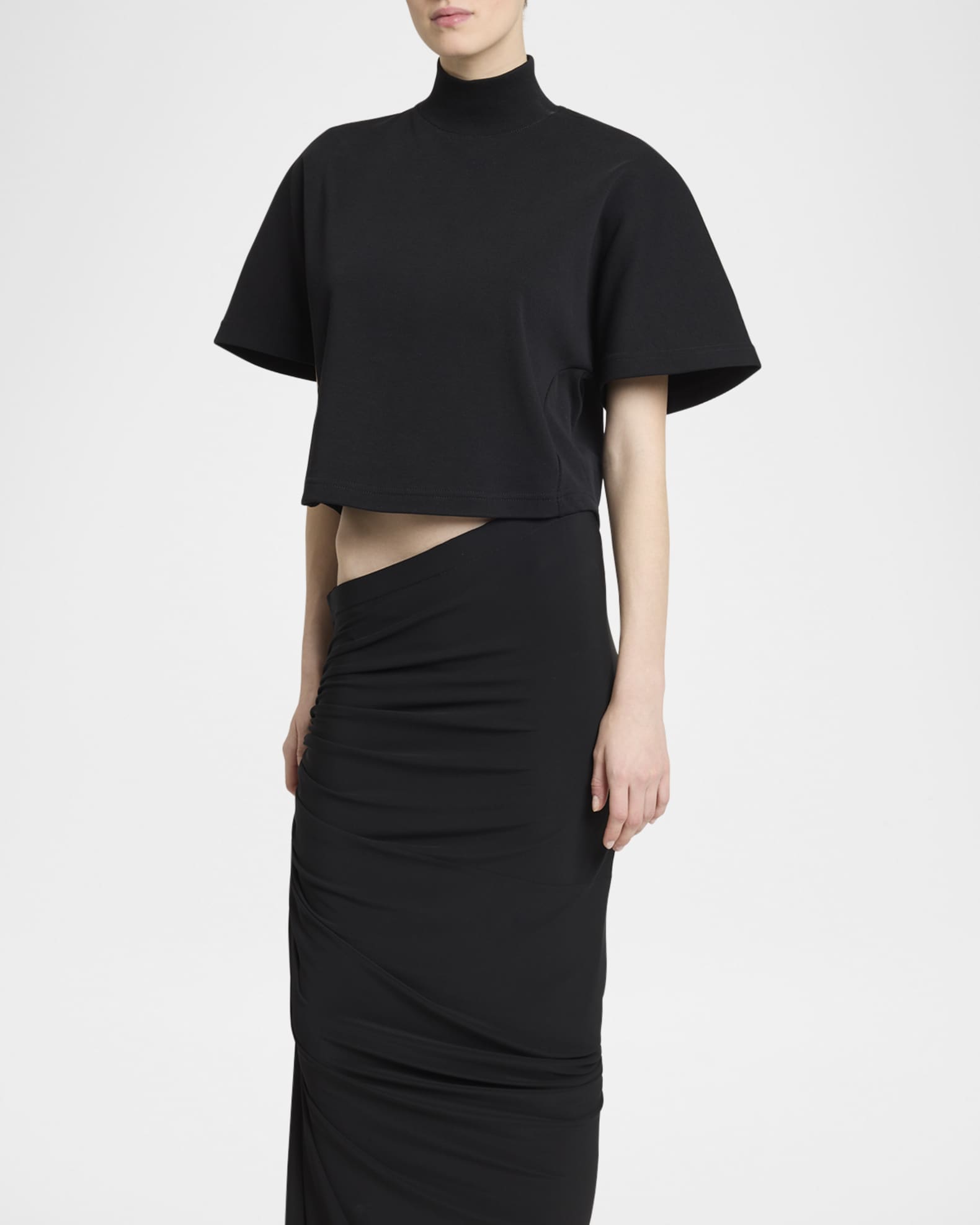 Tシャツ・カットソー ALAIA HIGH NECK TOP ALAIA High-Neck Top | Neiman Marcus
