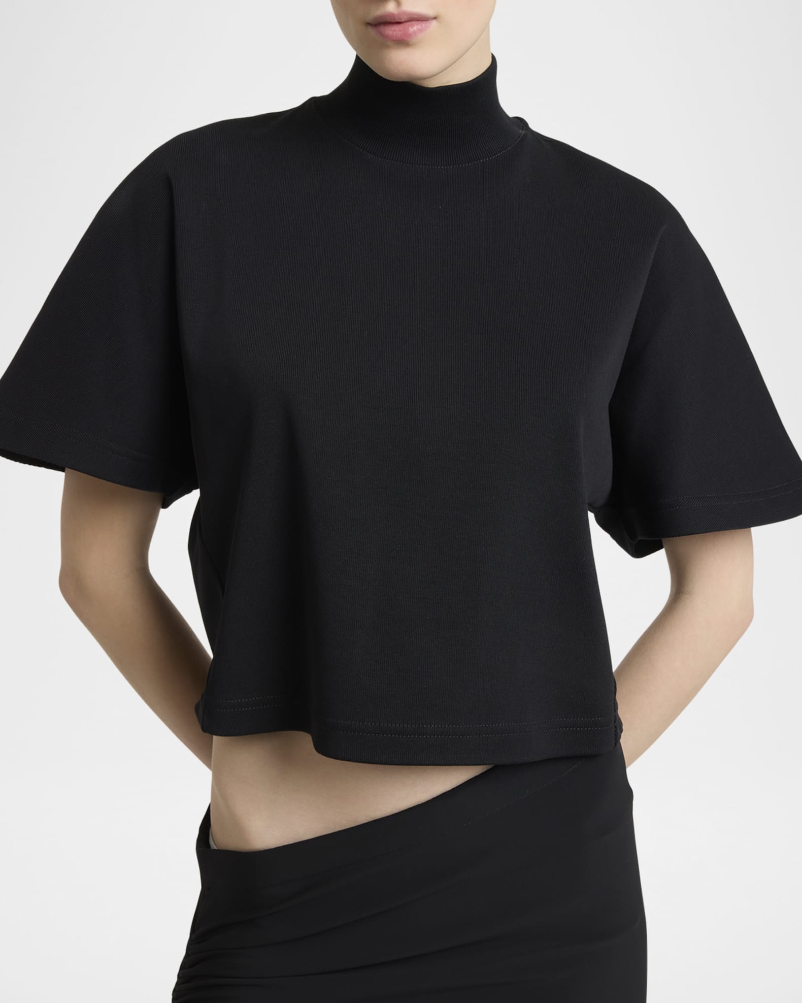 Tシャツ・カットソー ALAIA HIGH NECK TOP ALAIA High-Neck Top | Neiman Marcus
