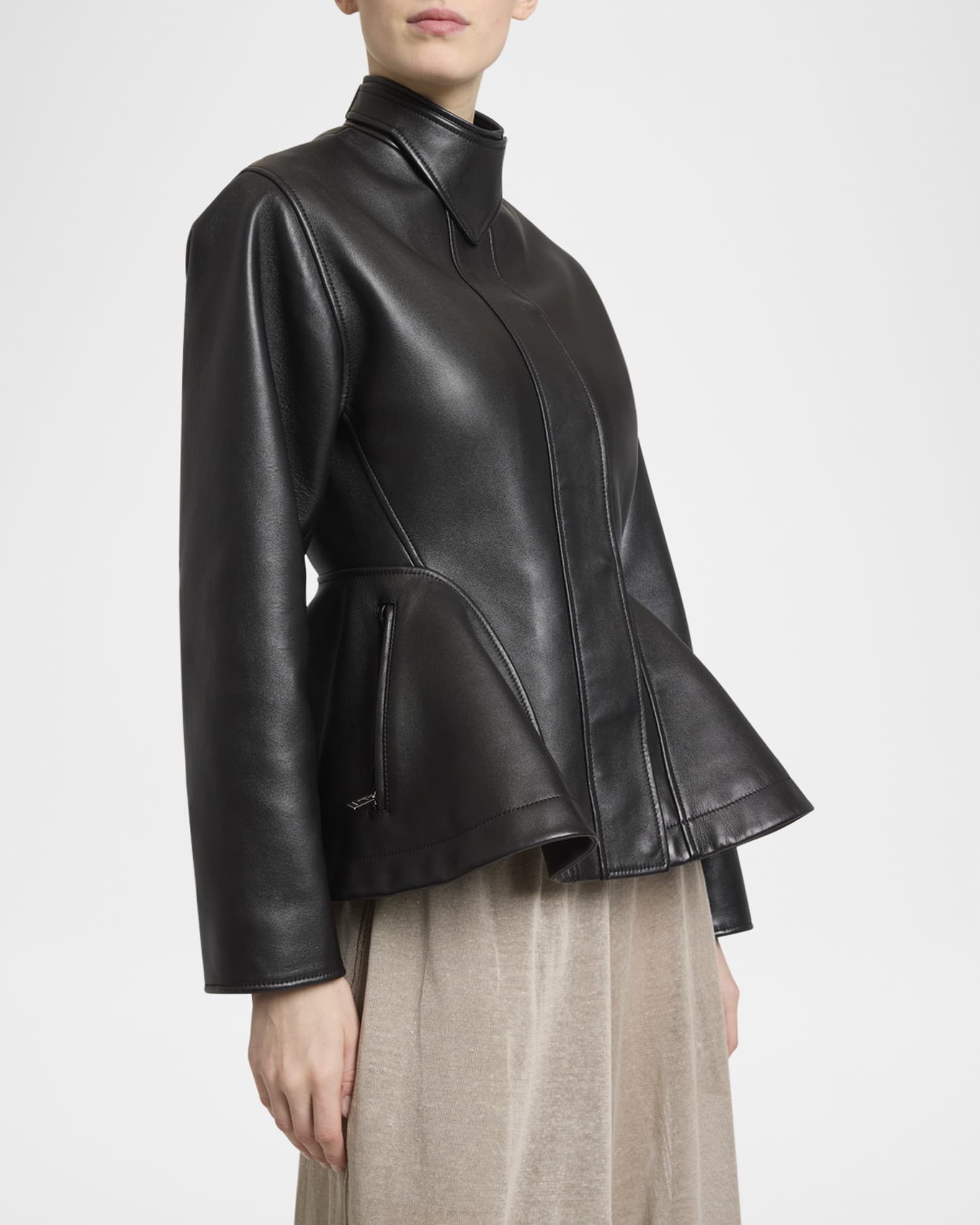 Blueleaブルレア　Peplum jacket Liberowe Shiny Velvet Peplum Jacket | Saks Fifth Avenue