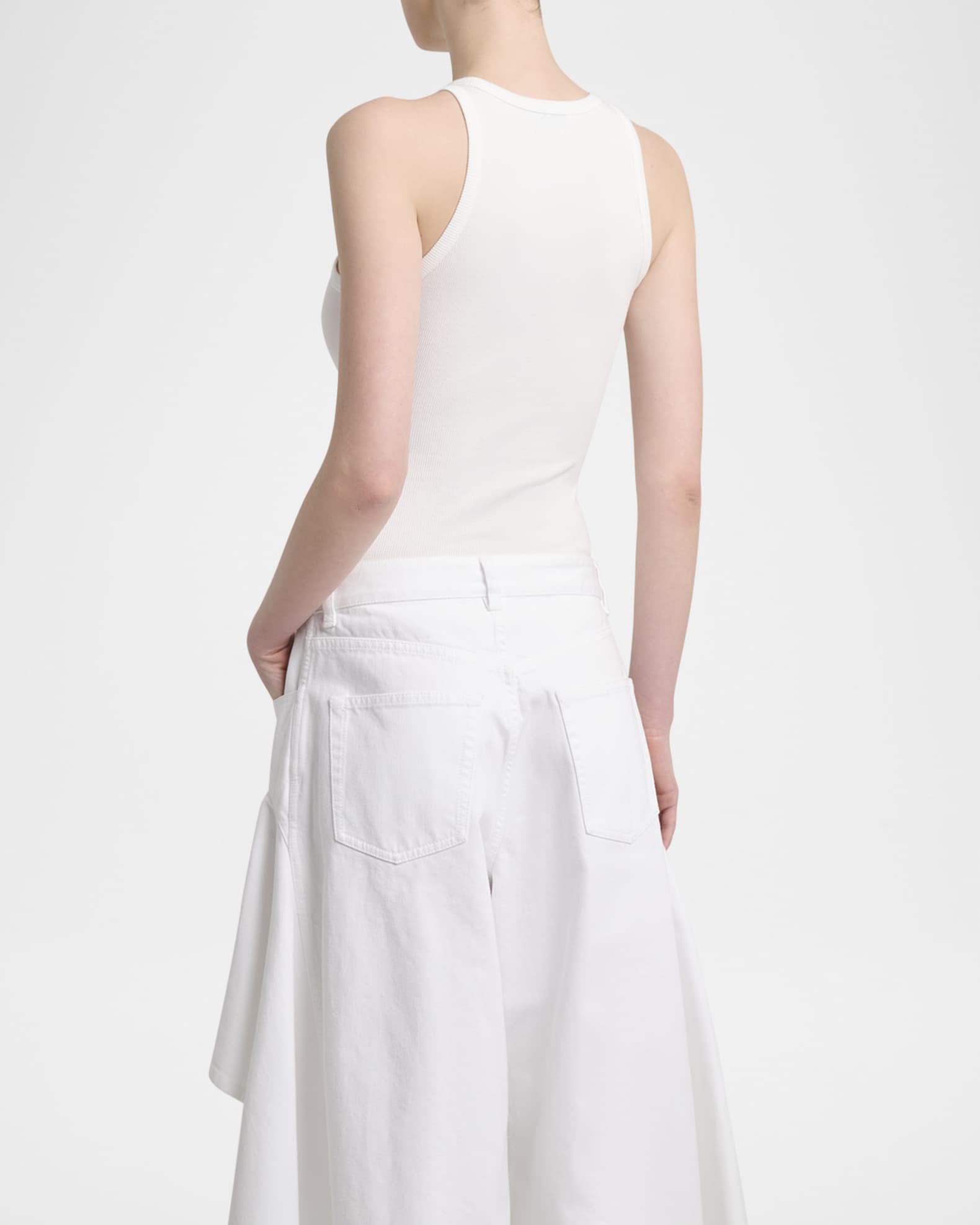 【関税&送料込】Alaia Sleeveless Bodysuit In Rib Jersey ALAIA Rib Tank Bodysuit - Bergdorf Goodman