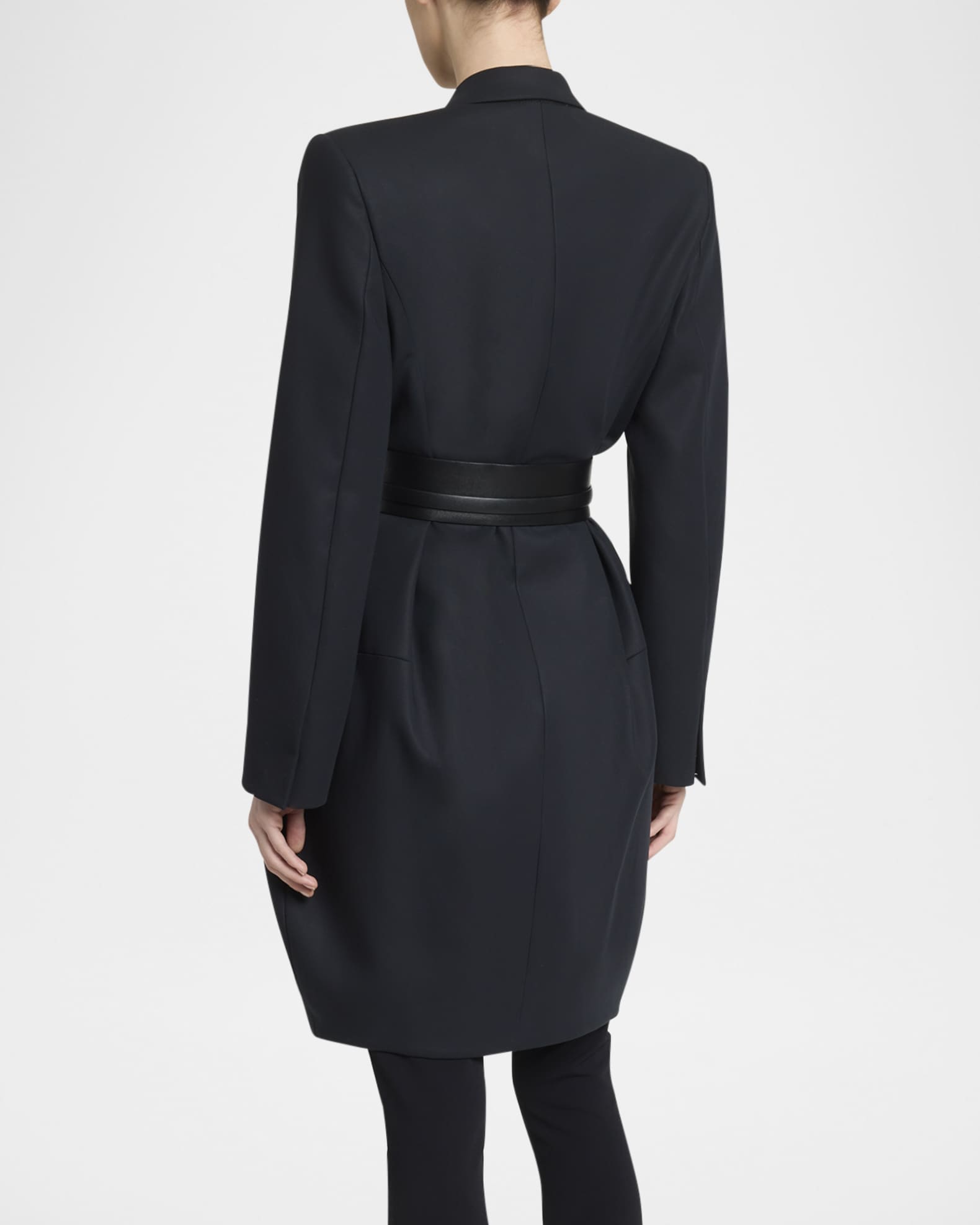 【関税&送料込】Alaia Wool Gabardine Double-Breasted Jacket ALAÏA BLACK TAILORED WOOL JACKET WITH HOOD | ALAÏA SA