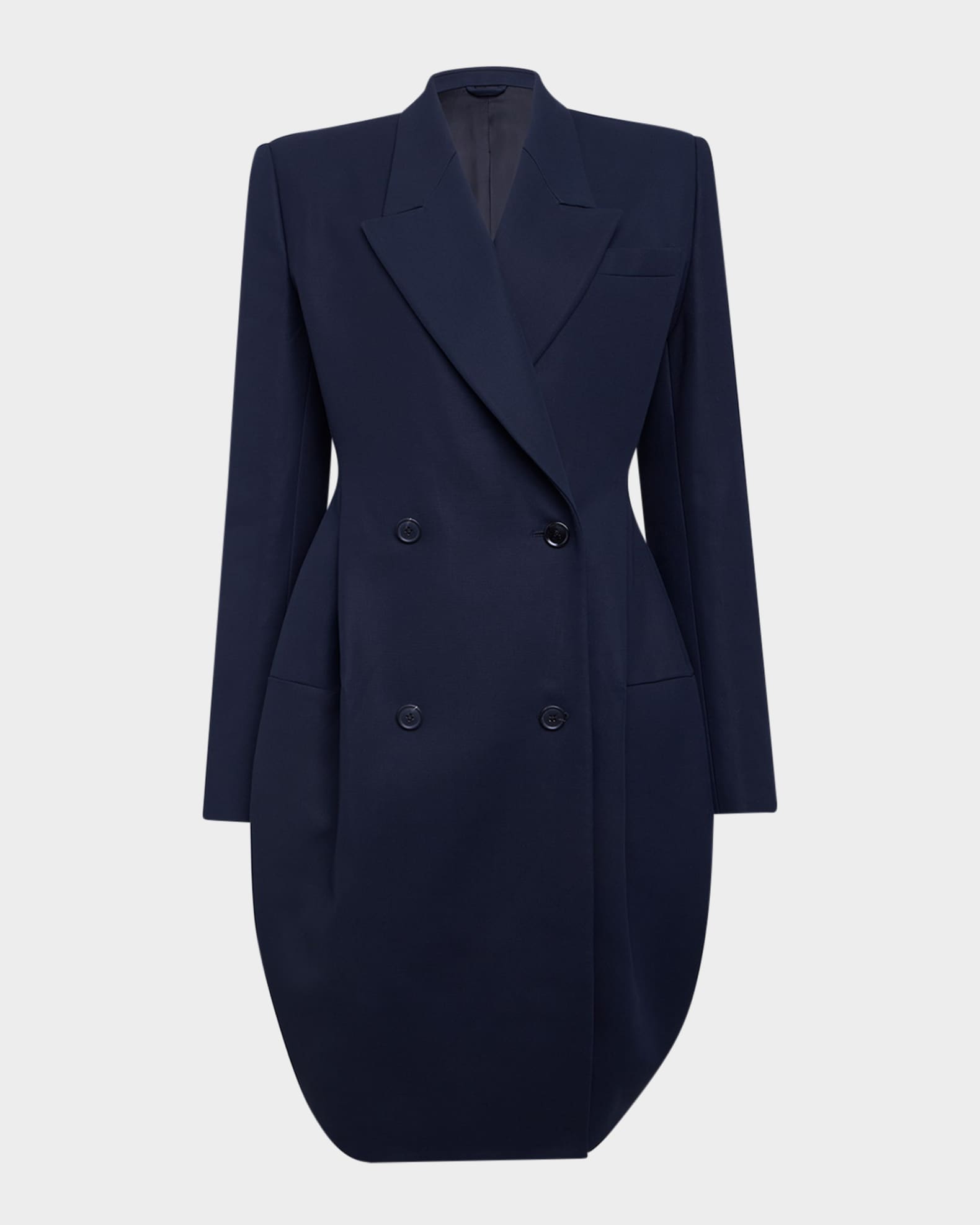 ALAIA Double-Breasted Tailored Cropped Coat | Neiman Marcus