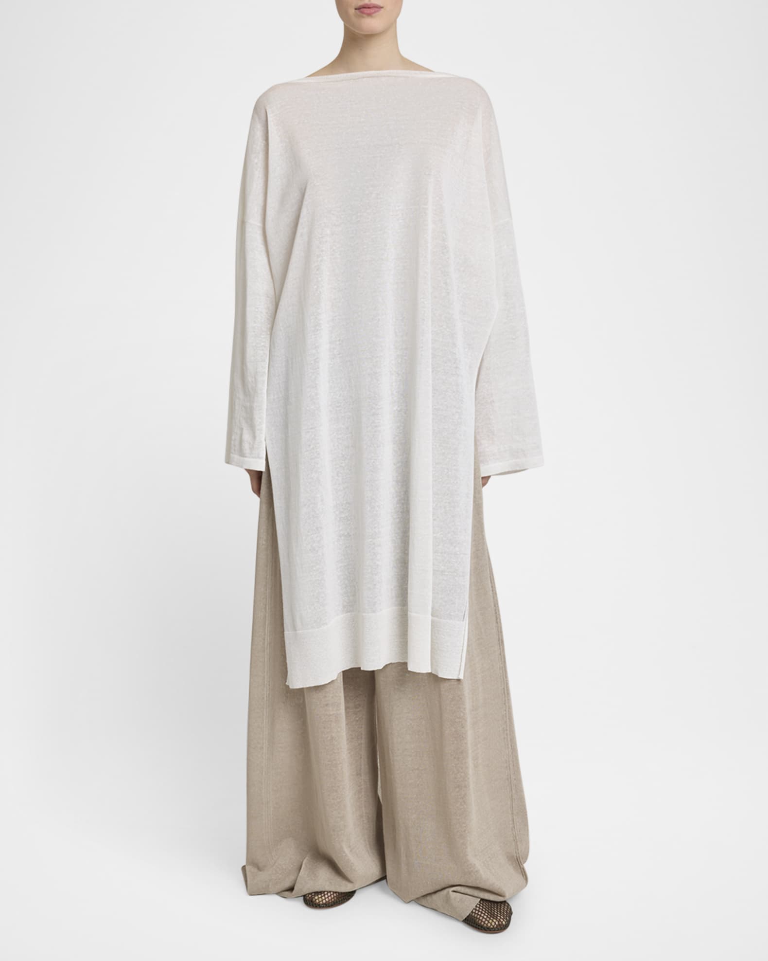 Silk Linen Tunic Dress 1